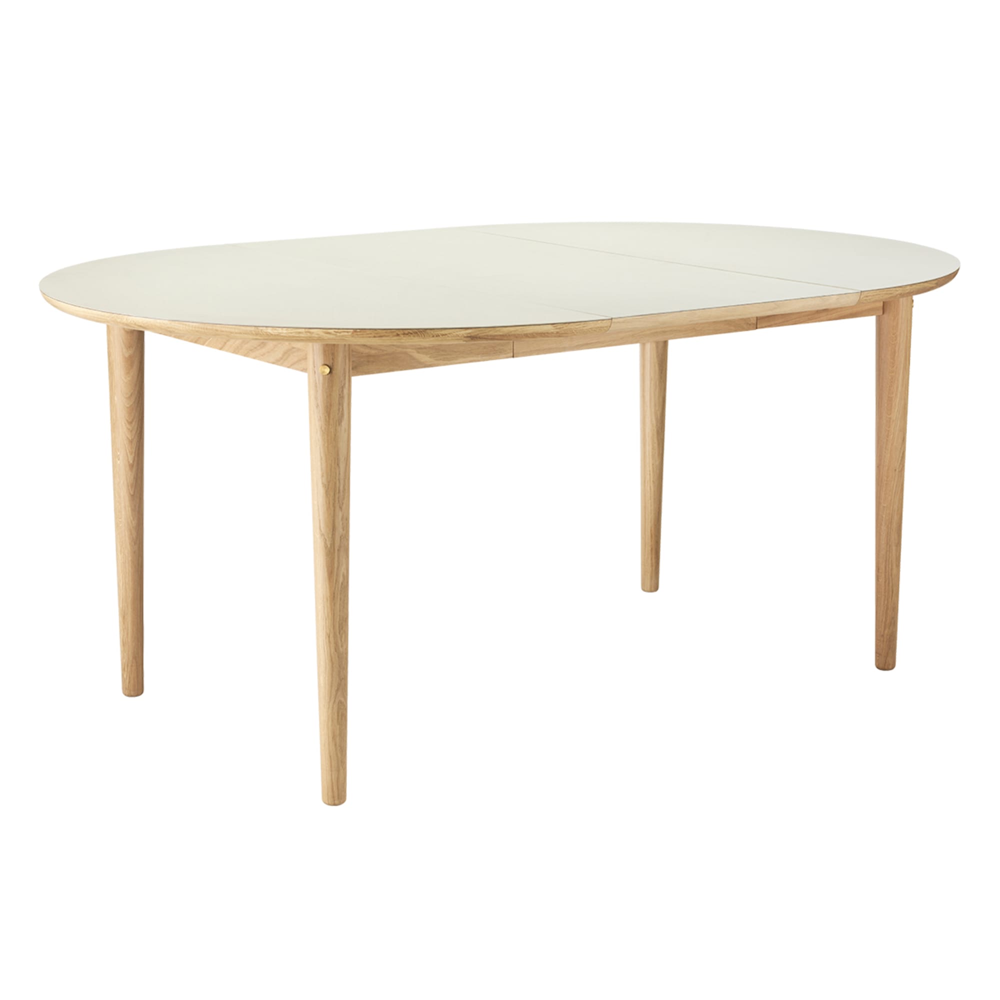 Fdb Møbler C62 E Table à manger avec fonction extractible Linoléum naturel/gris