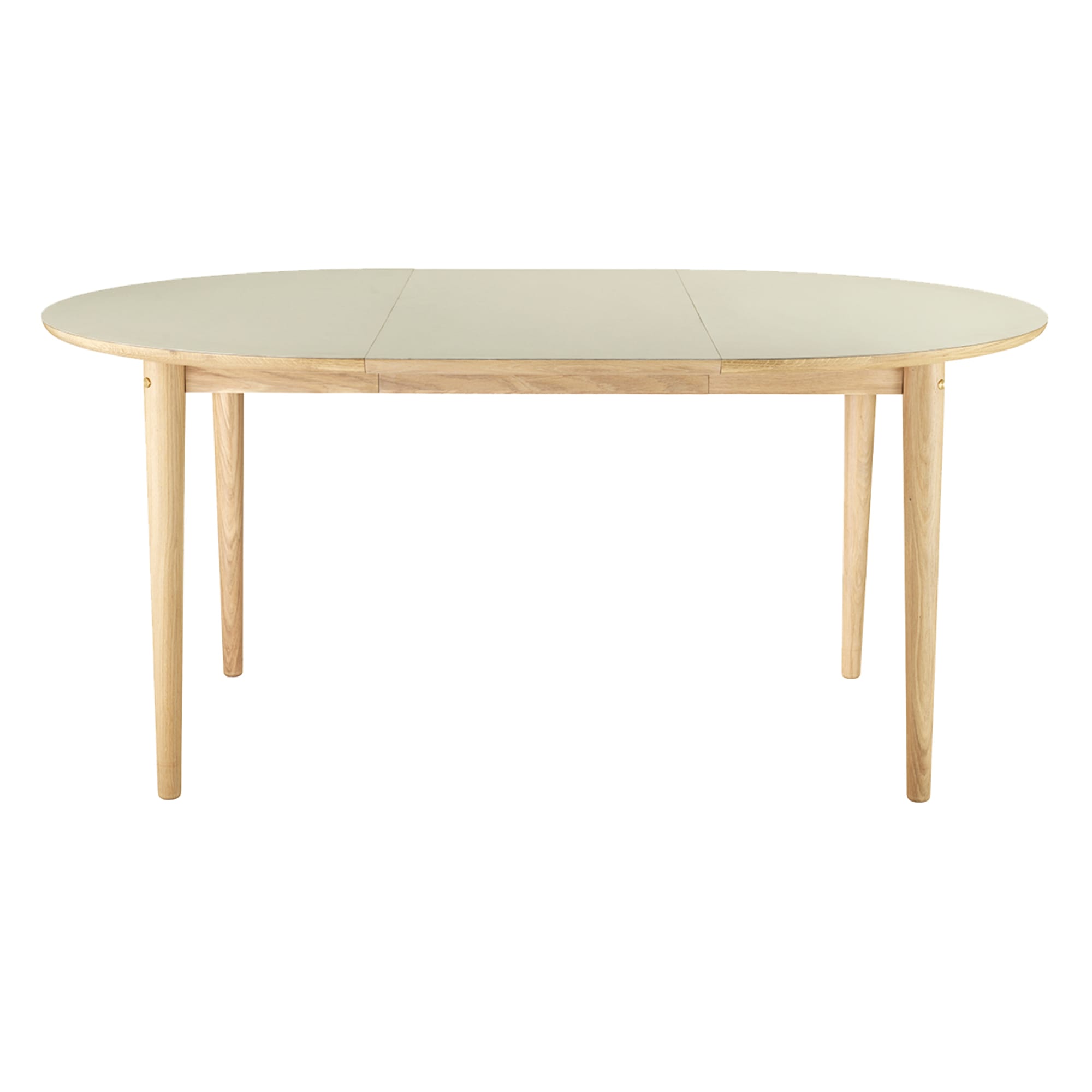 Fdb Møbler C62 E Table à manger avec fonction extractible Linoléum naturel/gris