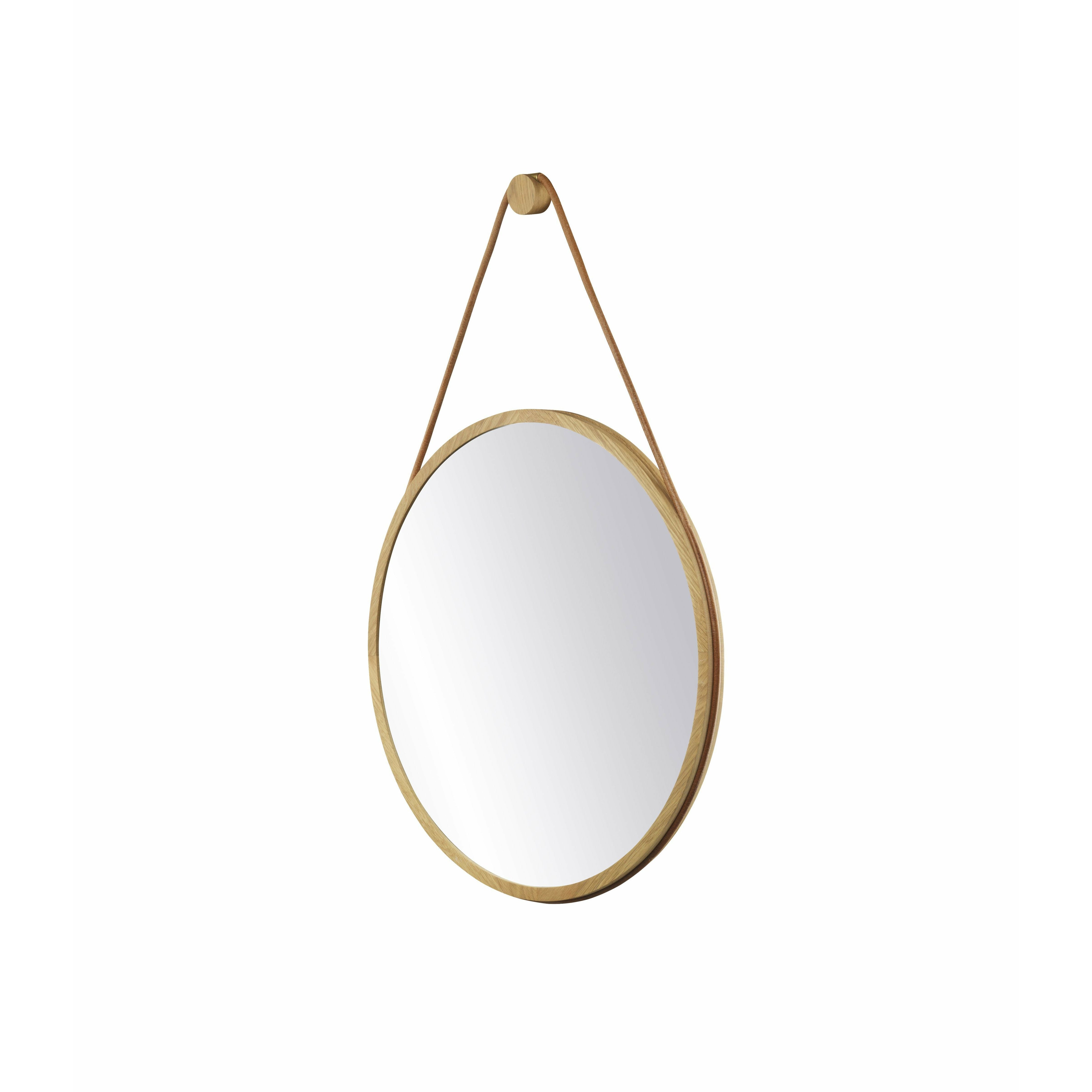 FDB Møller i3 Mossø Mirror Ø 60 cm, Natural Brown