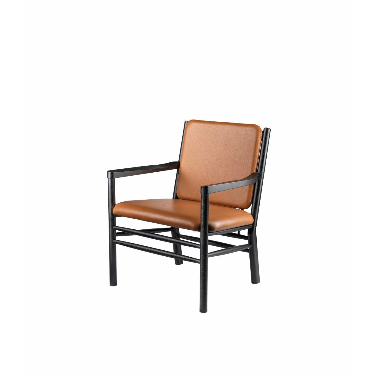 FDB Møbler J147 fauteuil, noir / cognac