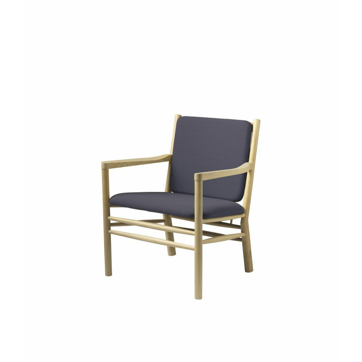 FDB Møbler J147 fauteuil, naturel / Mørkeblå