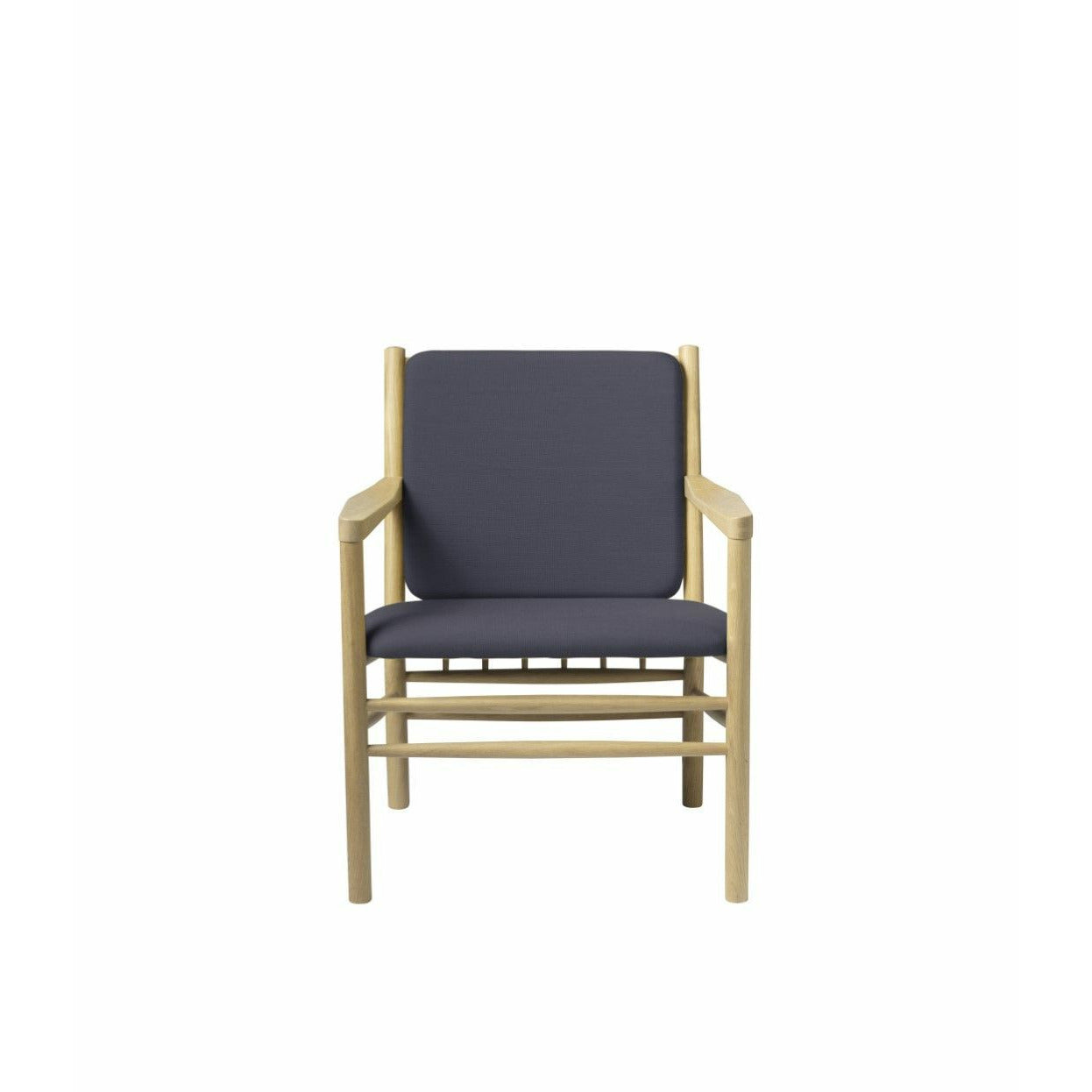 FDB Møbler J147 fauteuil, naturel / Mørkeblå