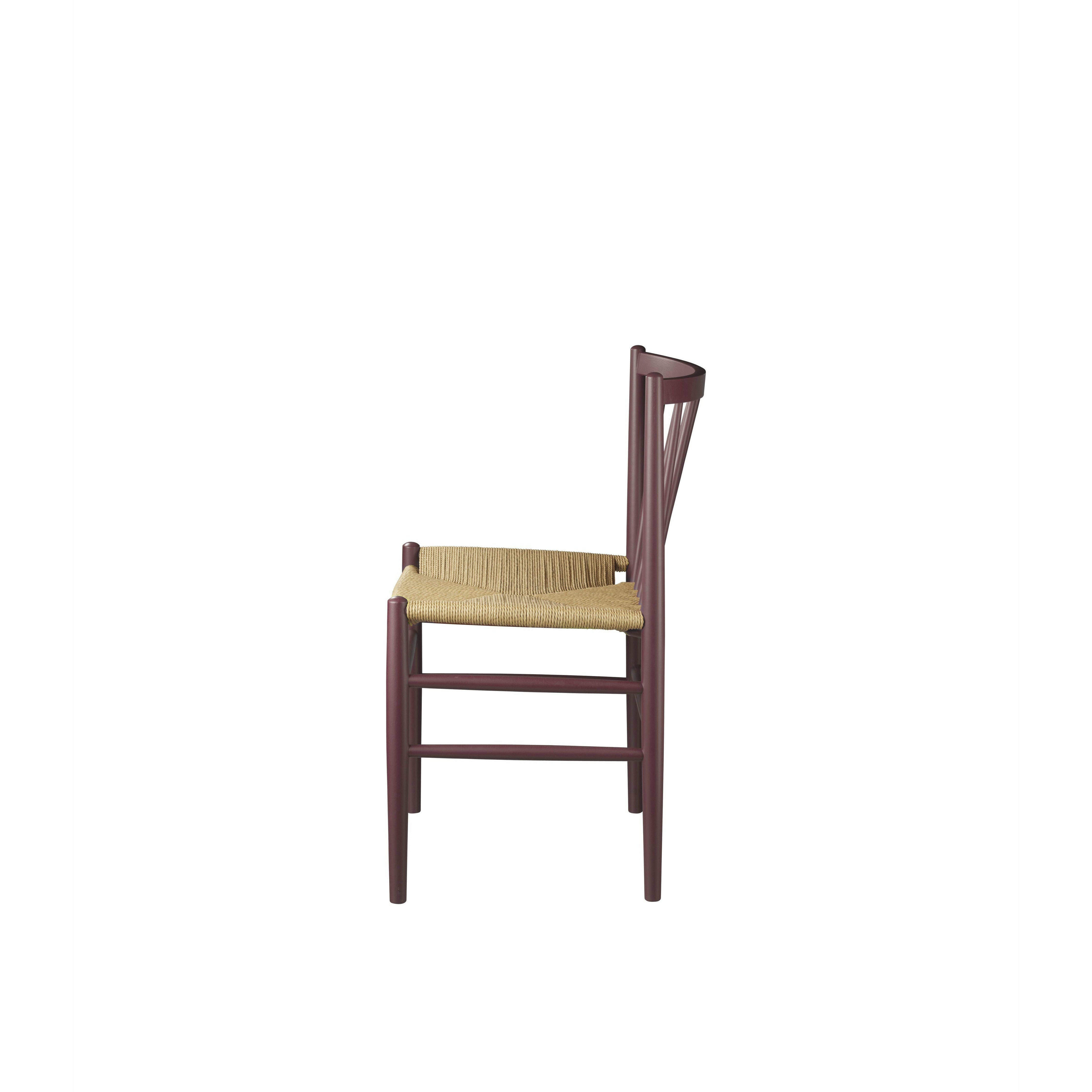 Fdb Møbler J80 Jørgen Bækmark Chair Beech, Wine Red/Nature