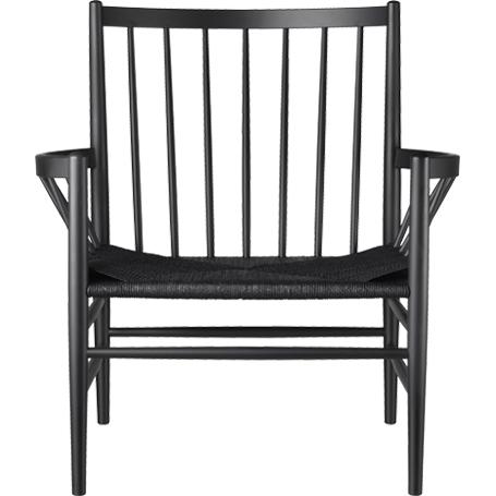 Fdb Møbler J82 Lounge Chair, sort bøg, sort flet