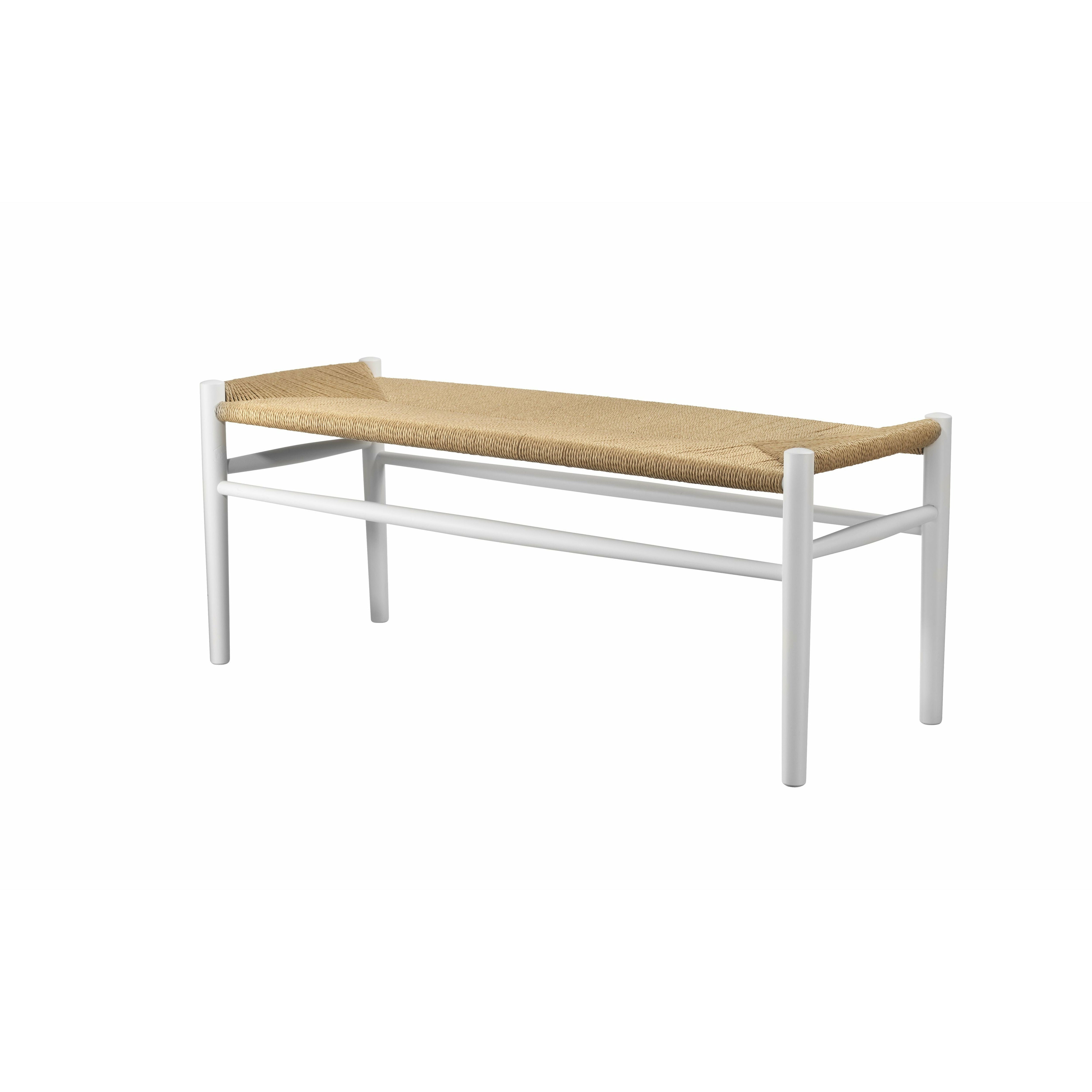 FDB Møller J83 B Bækmark Bench Oak Oiled, White/Natural Braid