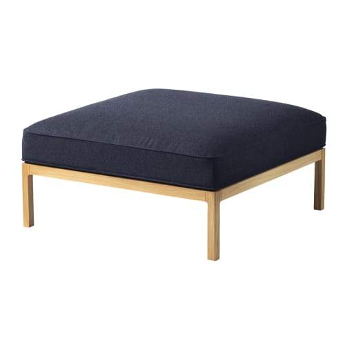 Fdb Møbler L37 Tabouret Bleu/Naturel, 90x90cm