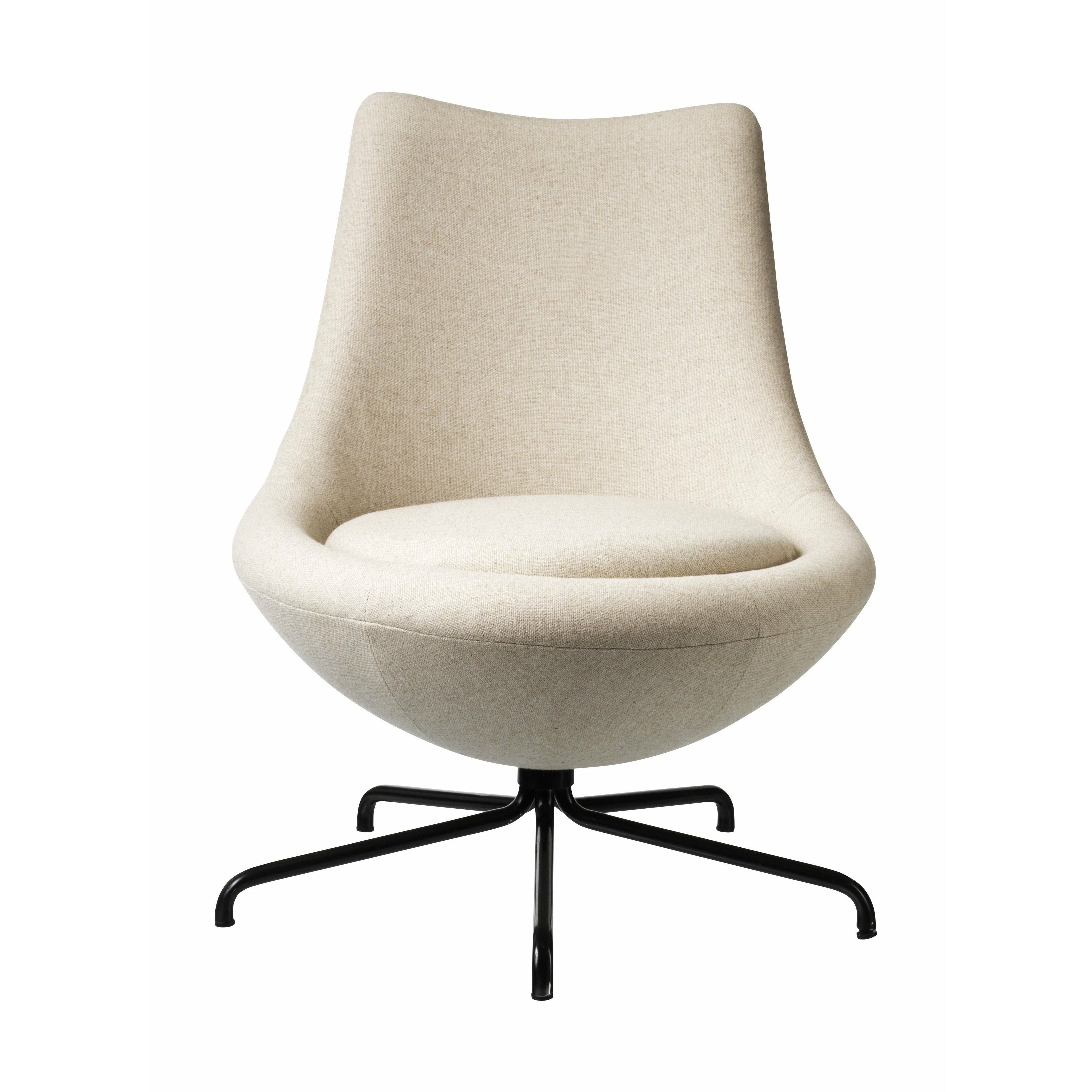 FDB Møbler L40 Swivel Lounge Chair, beige / schwarvz