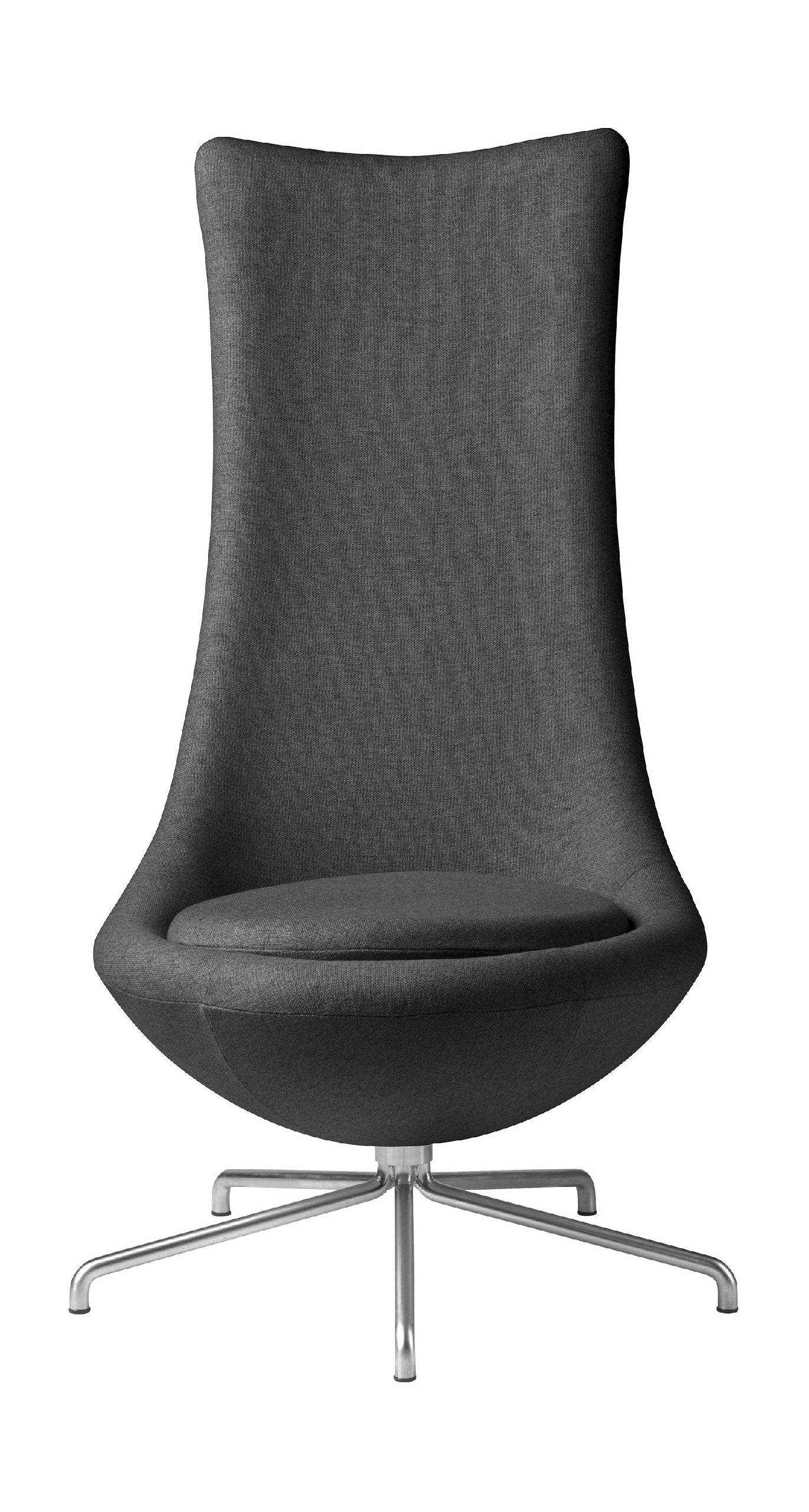 Fdb Møbler L41 Bellamie Lounge Chair With Swivel, Dark Grey/Metal