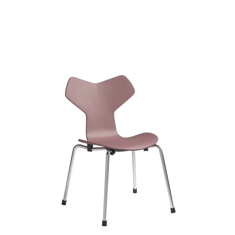 Fritz Hansen 3130 Chaise du Grand Prix pour enfants, placage coloré Ash / Rose sauvage