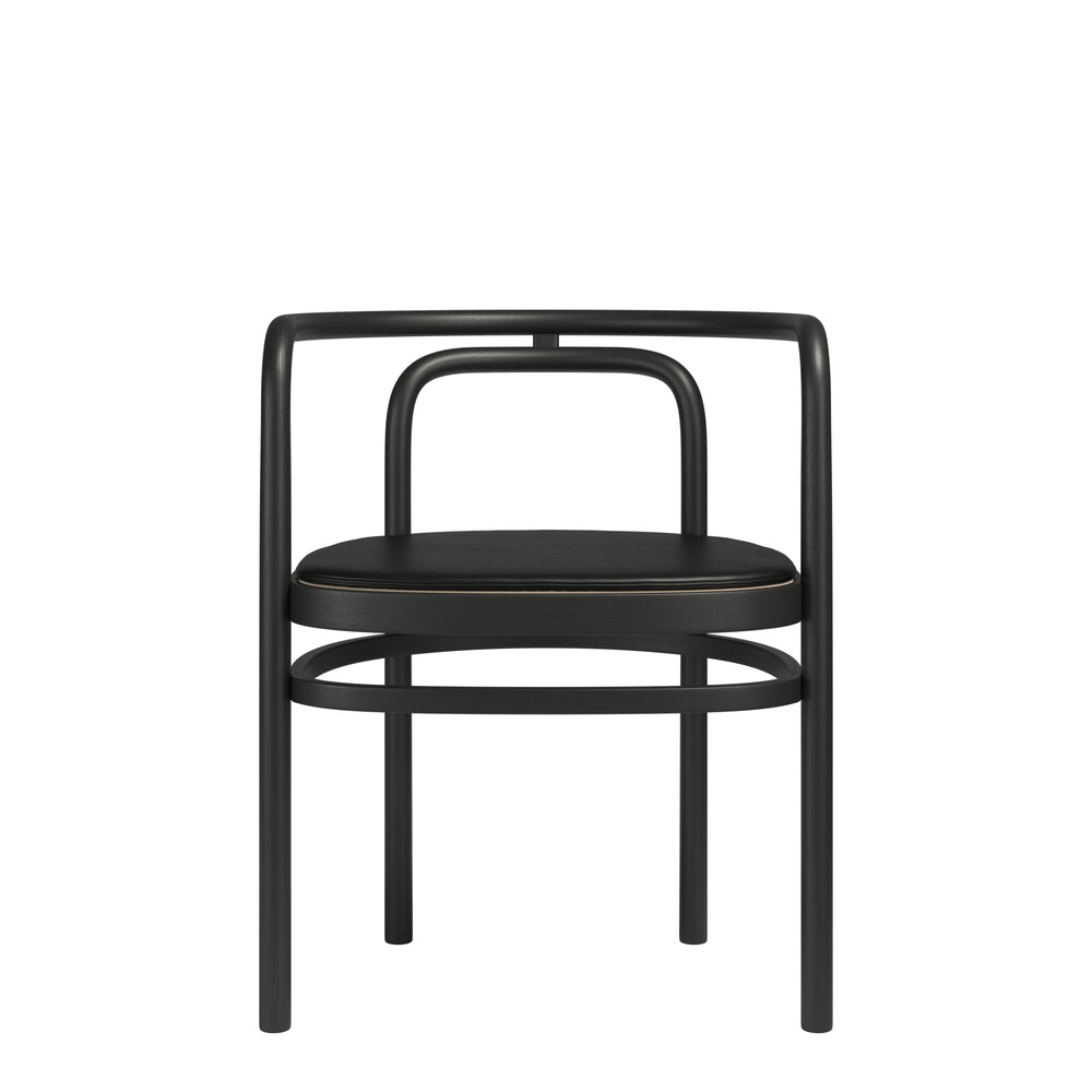 Fritz Hansen Cushion para silla PK15, gracia de cuero negro