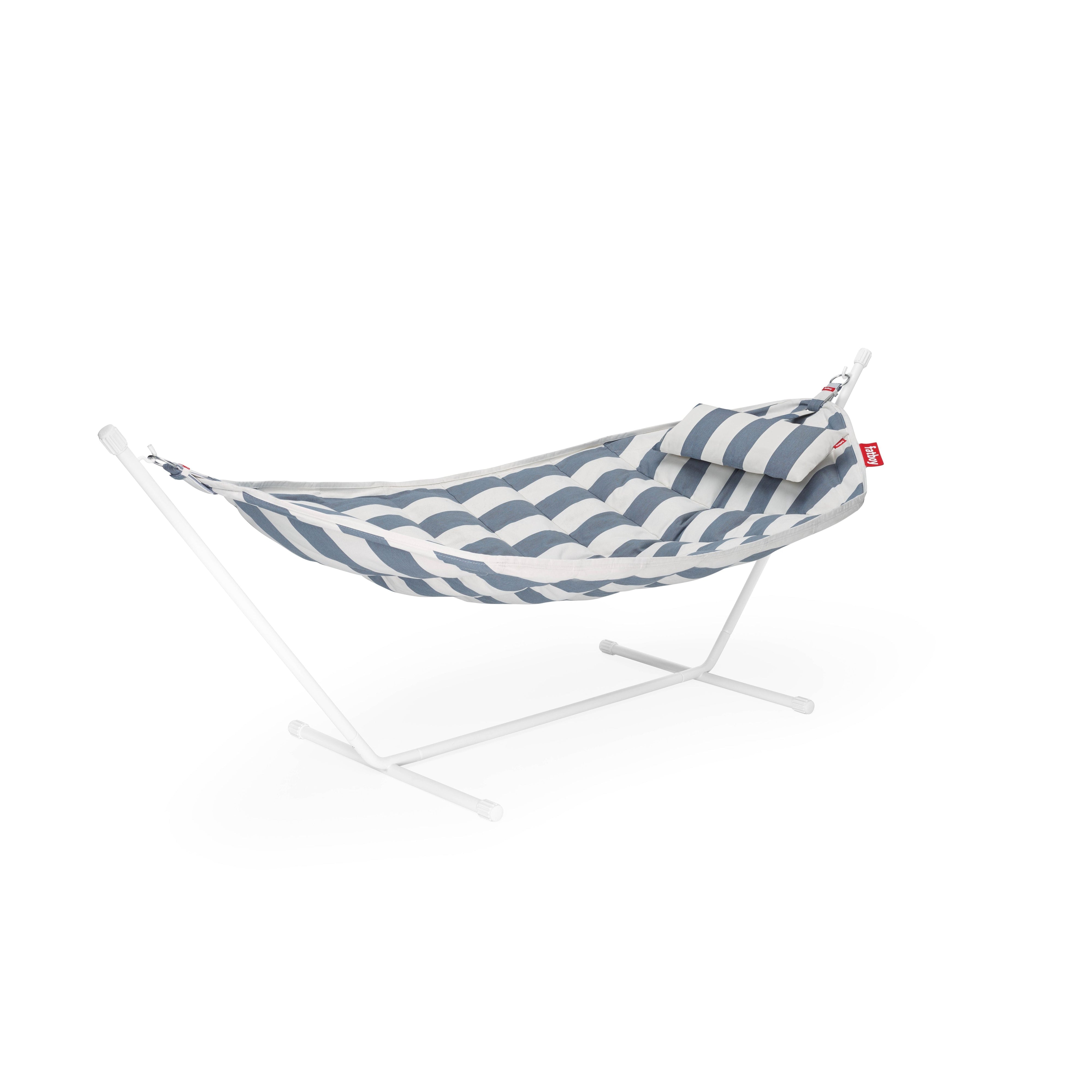 Fatboy Headdemock Hammock Deluxe, Stripe Ocean Blue/Light Grey