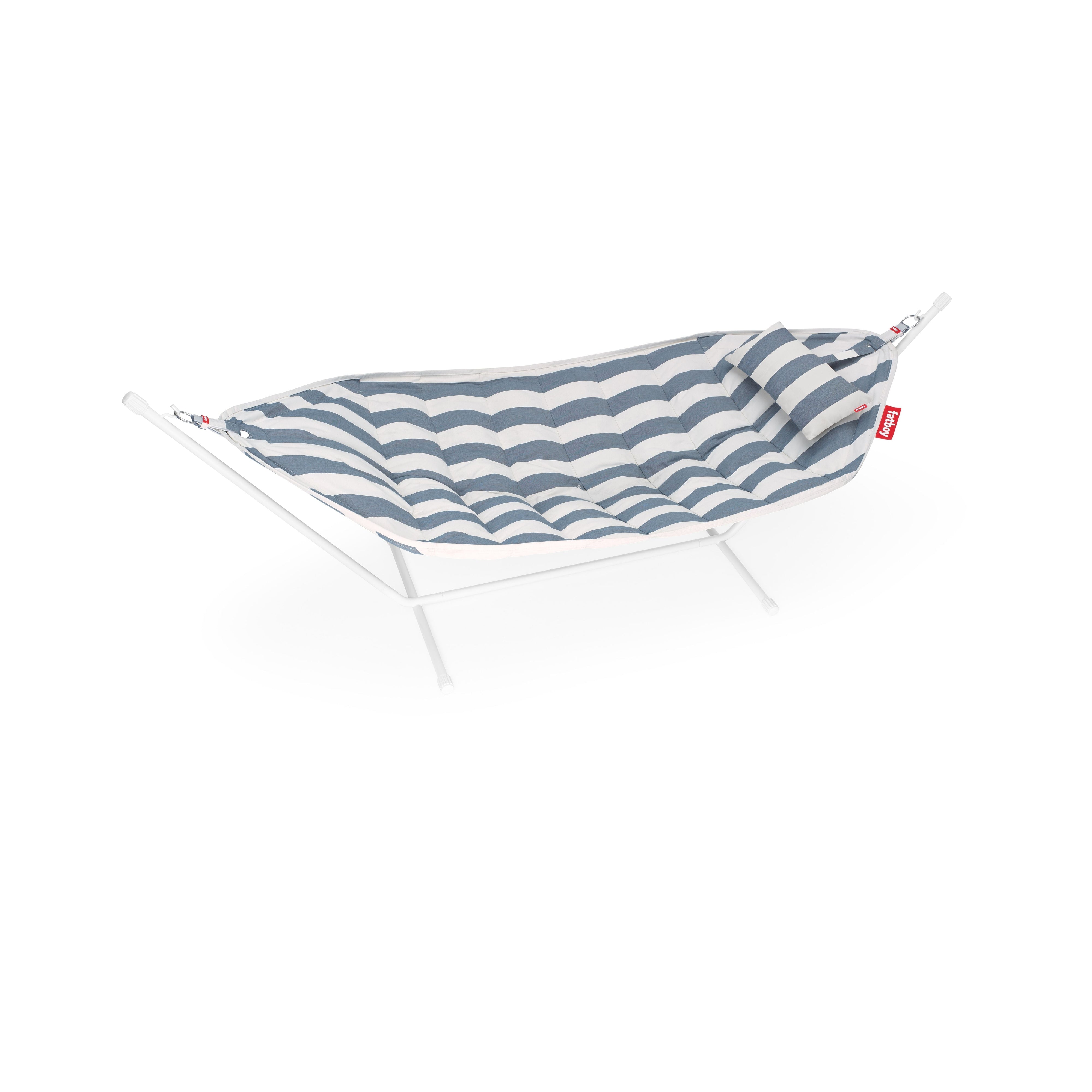 Deluxe de hamaca de cabeza de cabeza de fatboy, stripe ocean azul/gris claro