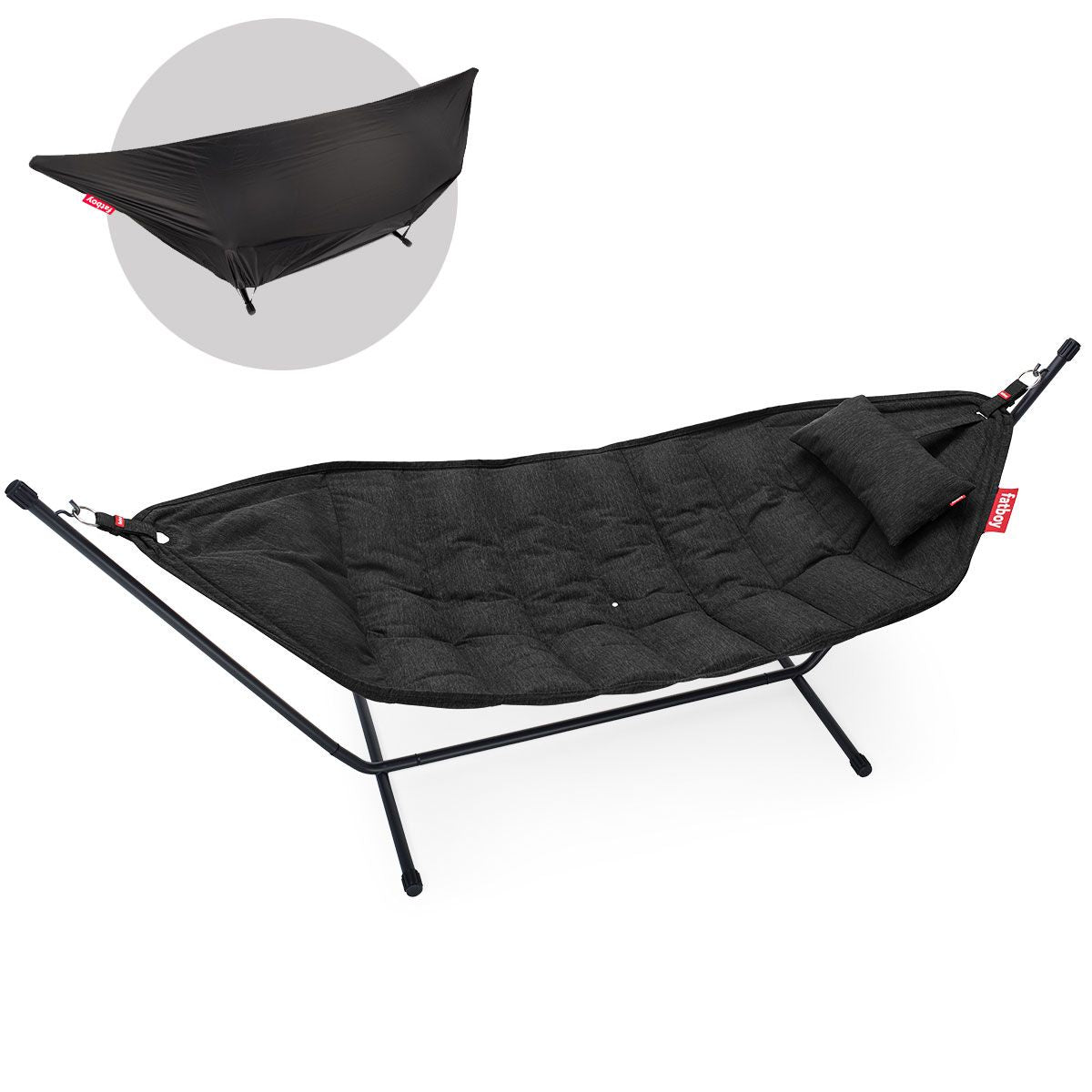 Deluxe de Hammock de cabeza de cabeza de Fatboy, Thunder Grey/Light Grey