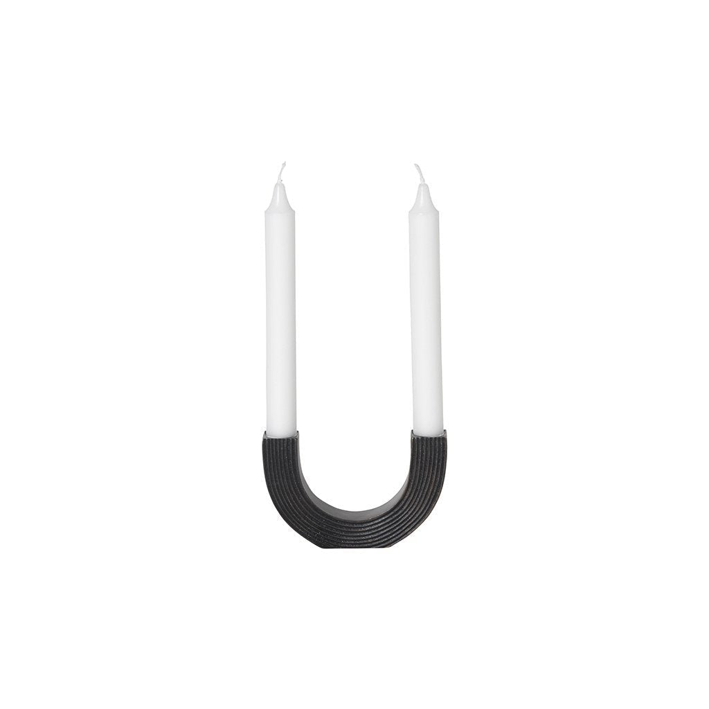 Ferm Living Arch Candle Holder, Brass Black