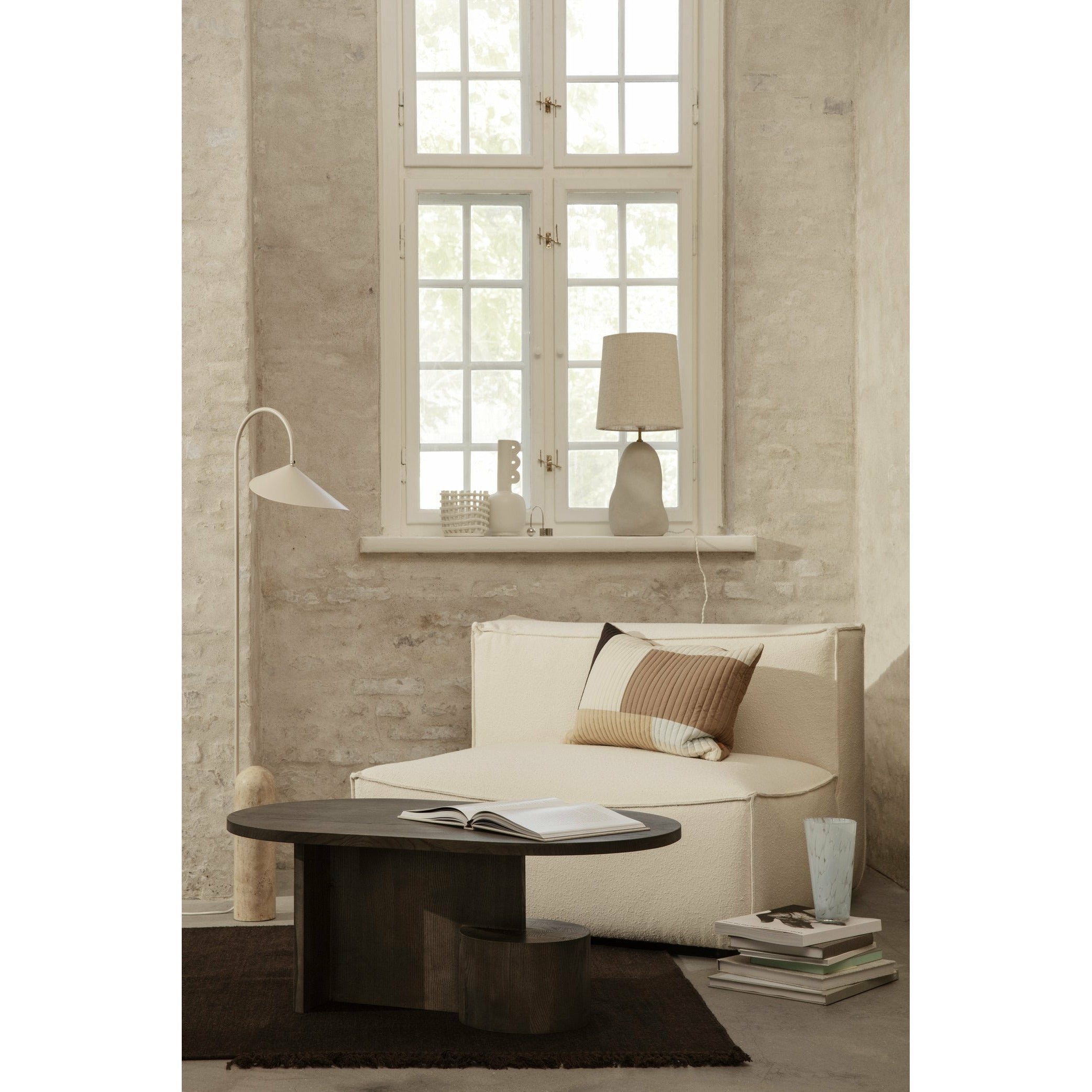 Ferm Living Catena Sofa Center S100 Droge katoenen slomp, uit wit