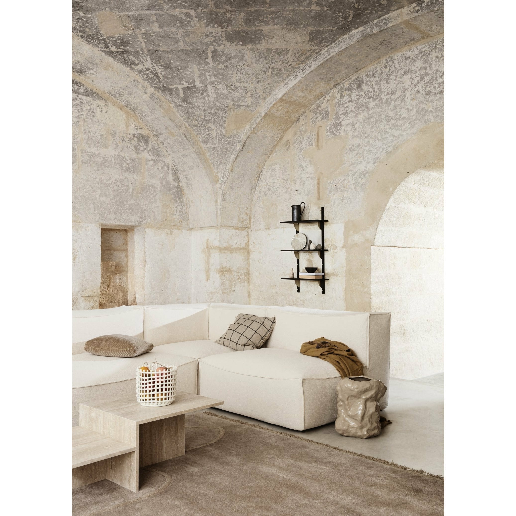 Ferm Living Catena Sofa Abierto de algodón de algodón seco S301, blanco blanco