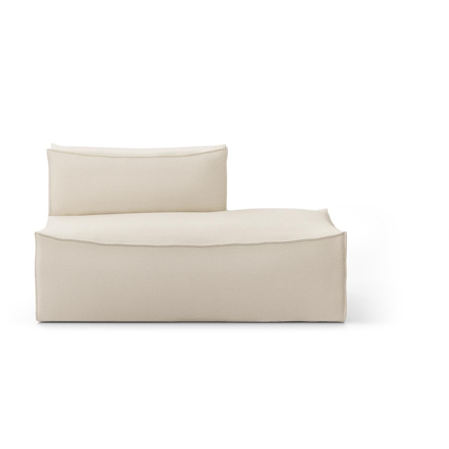 Ferm Living Catena Sofa Open End Right S301 Dry Cotton Slub, Off White