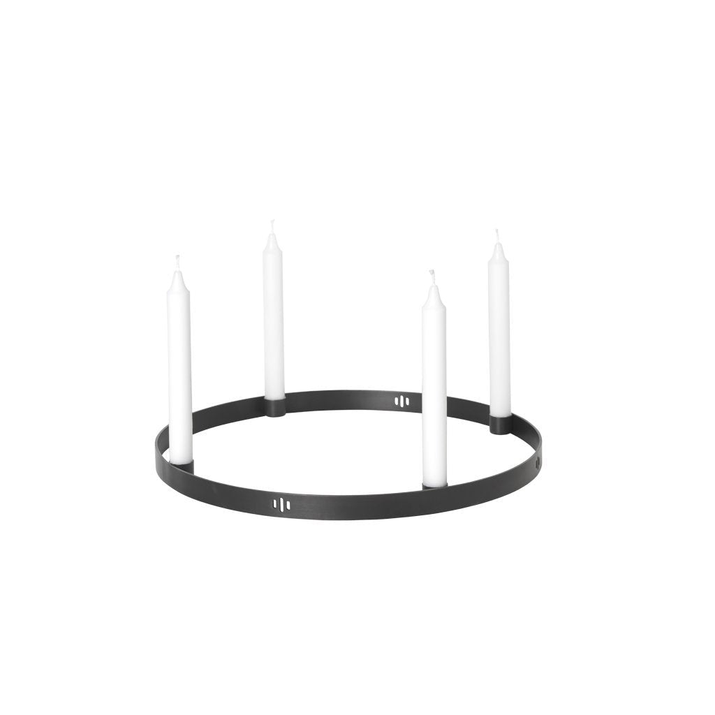 Ferm Living Circle Candle Holder Black, ø 38