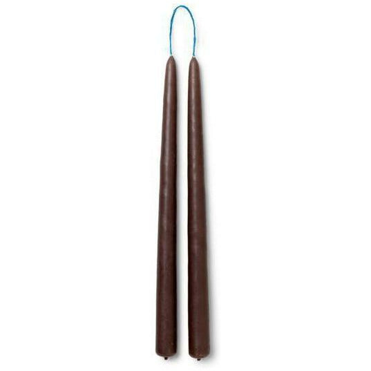 Ferm Living mergulhou velas conjunto de 2 2,2x30 cm, marrom