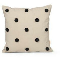 Ferm Living Dot Dot Tuffed Cushion, areia/preto