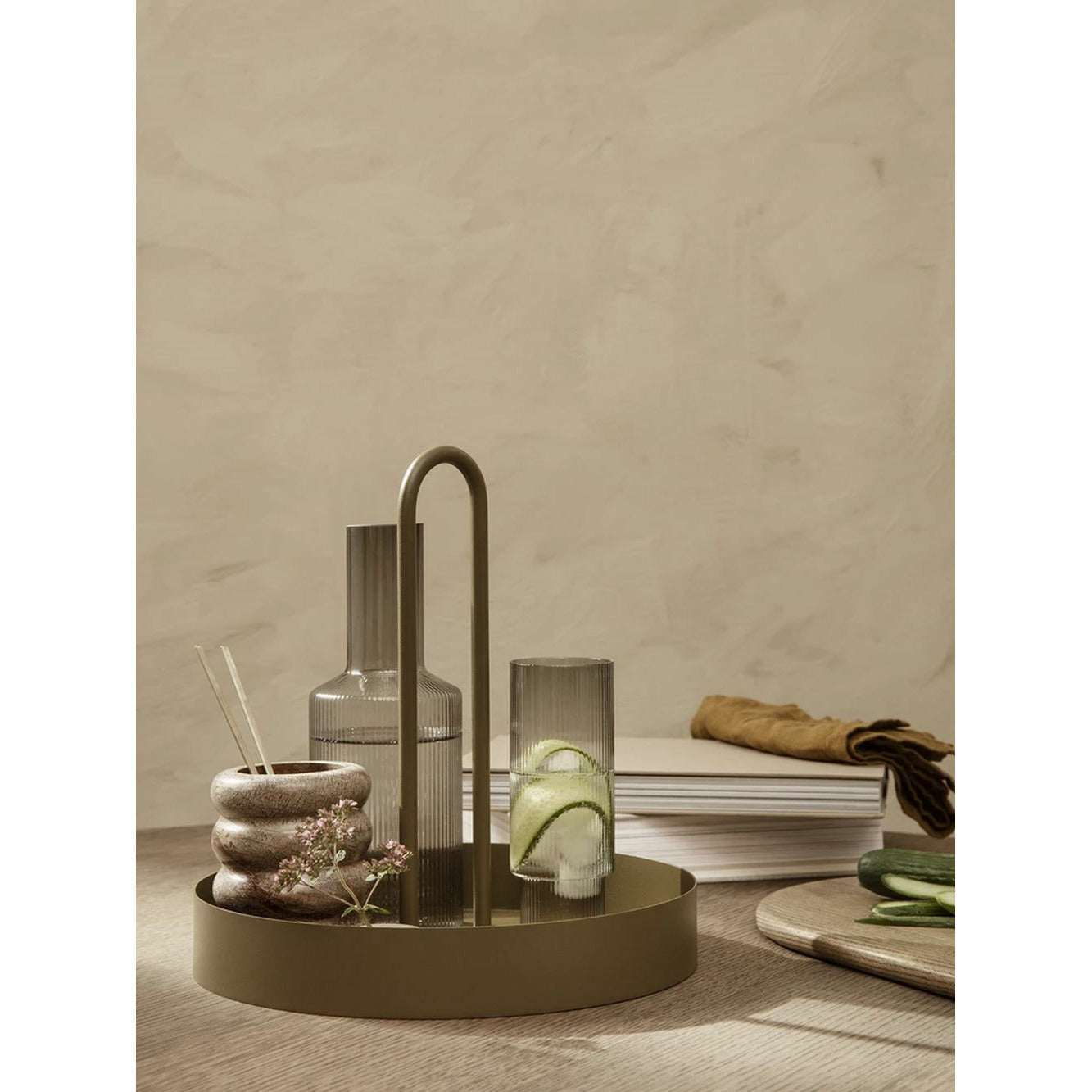 Ferm Living Grib Tray, Olive