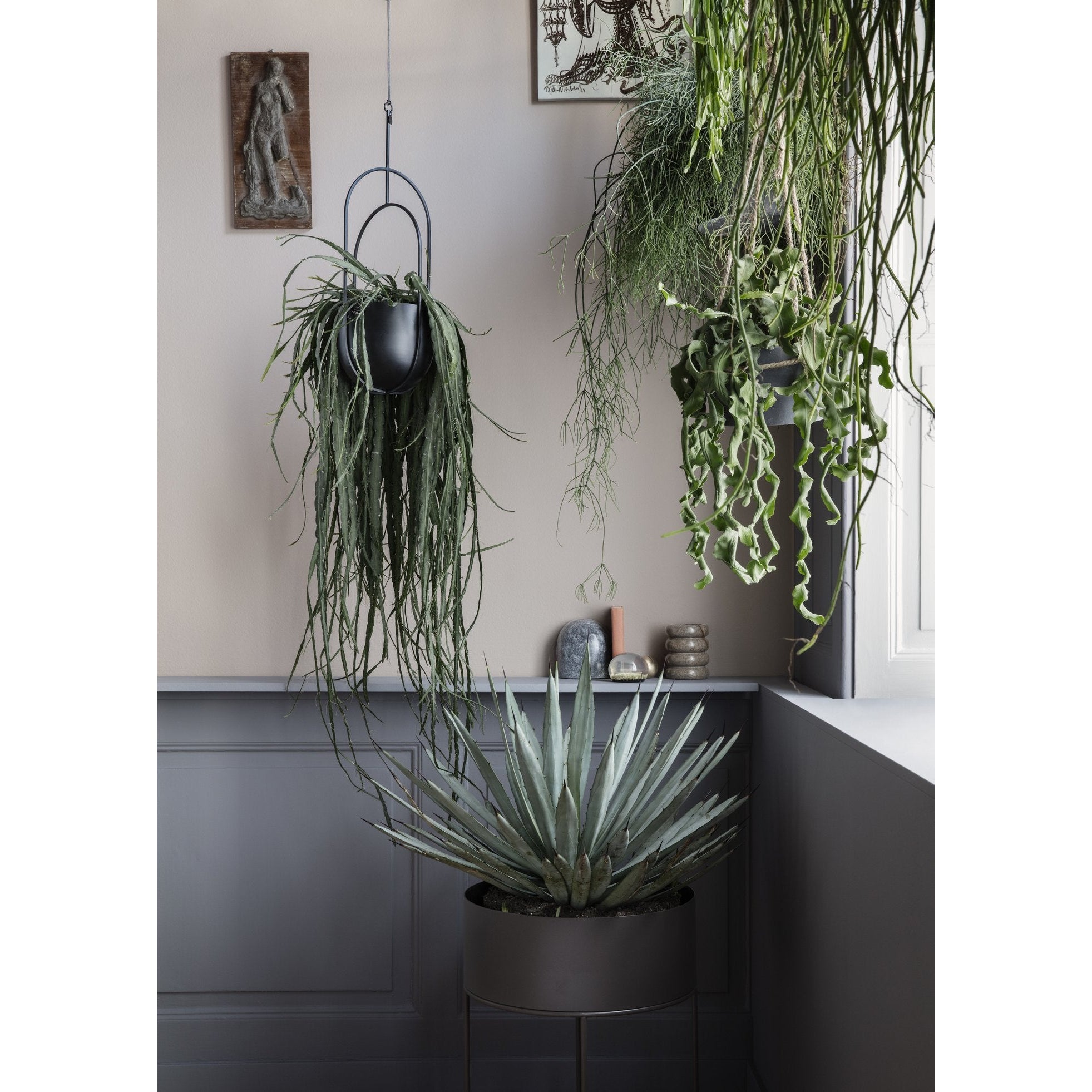 Ferm Living Hanging Flowerpot, schwarz