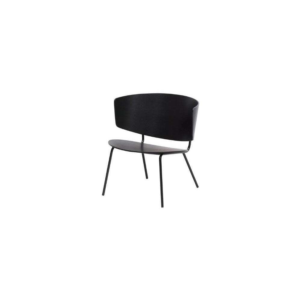 Ferm Living Herman Lounge Stuhl, schwarz/dunkelgrau