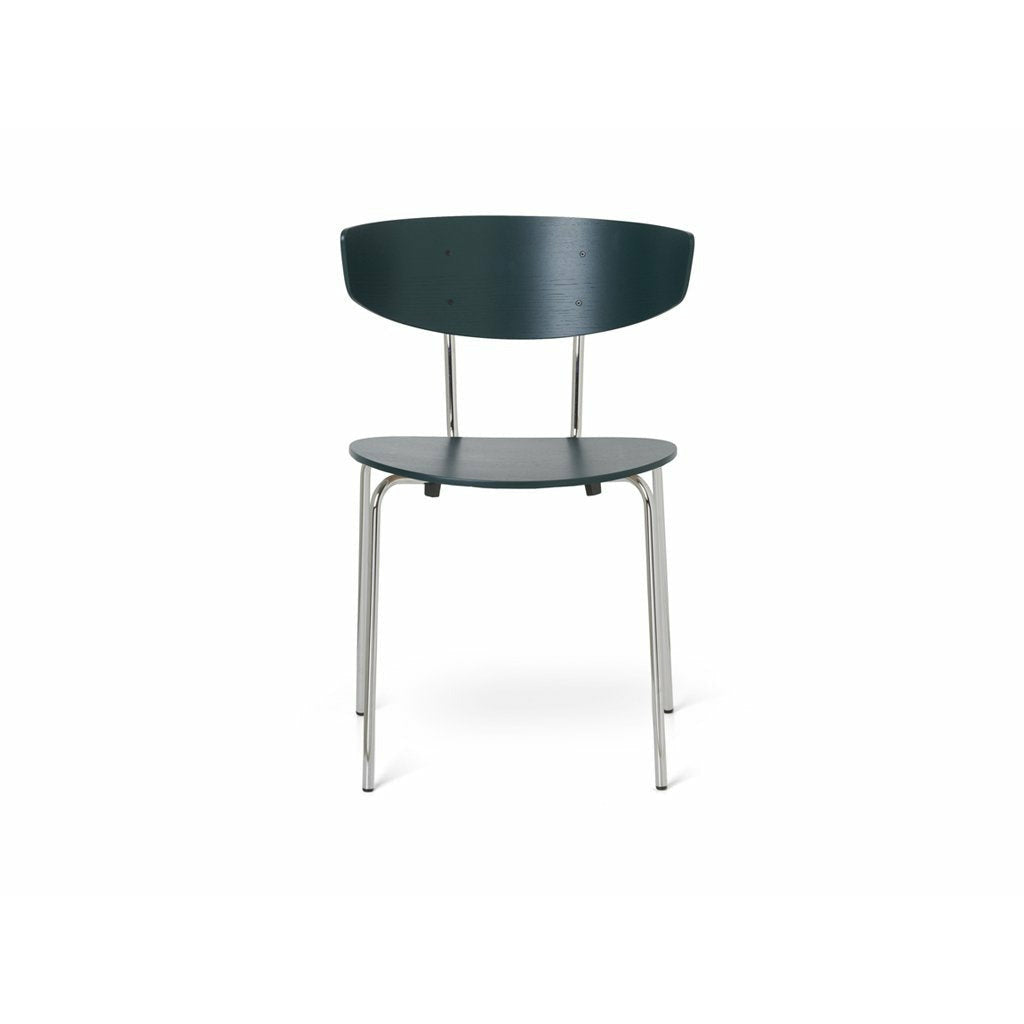 Ferm Living Herman Chair, Chrom/Dunkelgrün