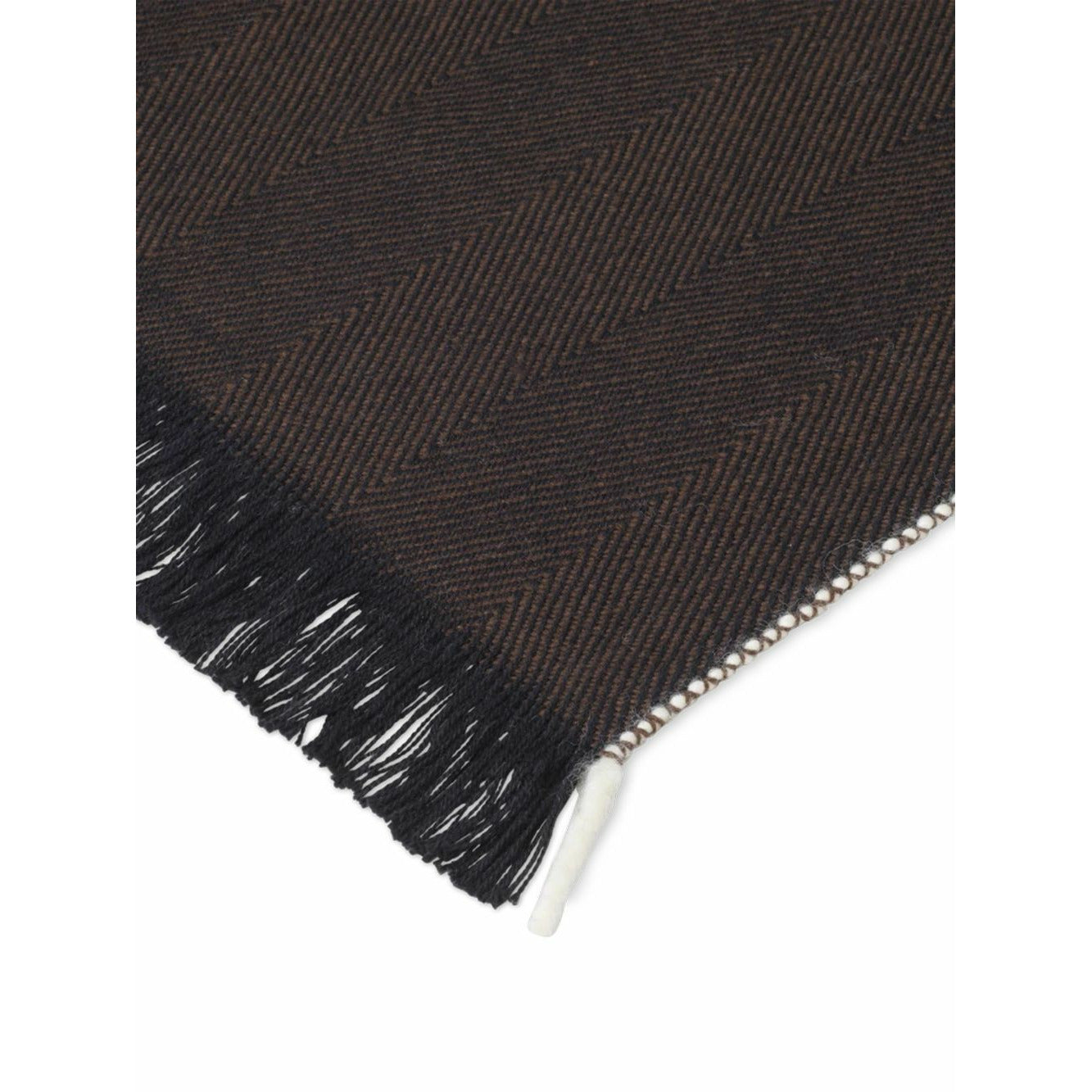 Ferm Living Herringbone Blanket, Dark Coffee