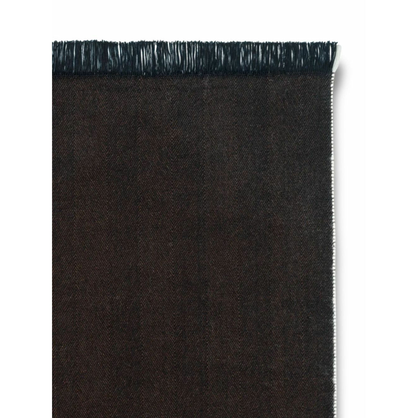 Ferm Living Herringbone Blanket, Dark Coffee