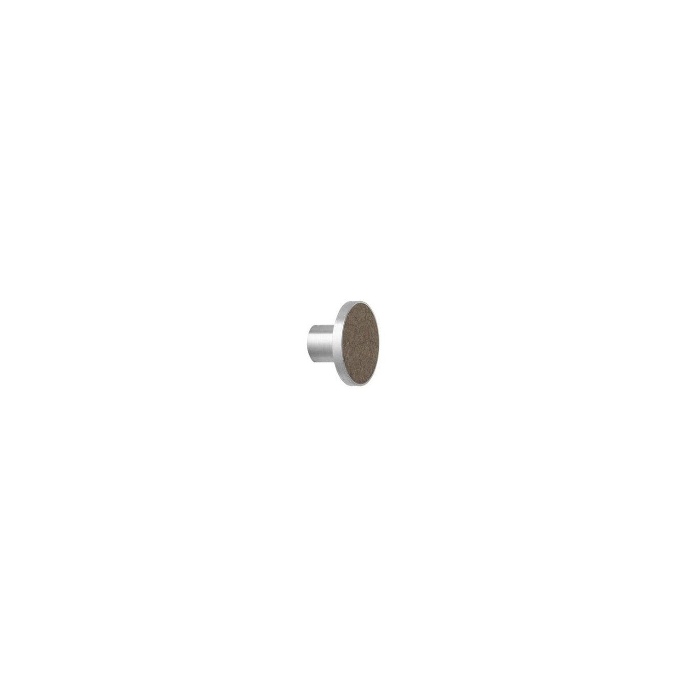 Ferm Living Hook Stainless Steel , Brown Marble ø4 Cm