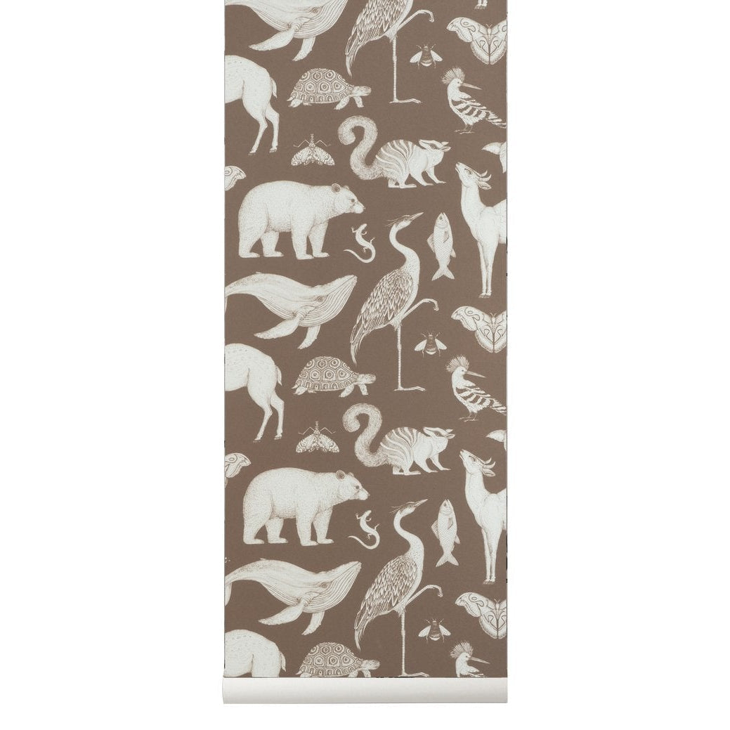 Ferm Living Katie Scott Wallpaper Animal, Caramel