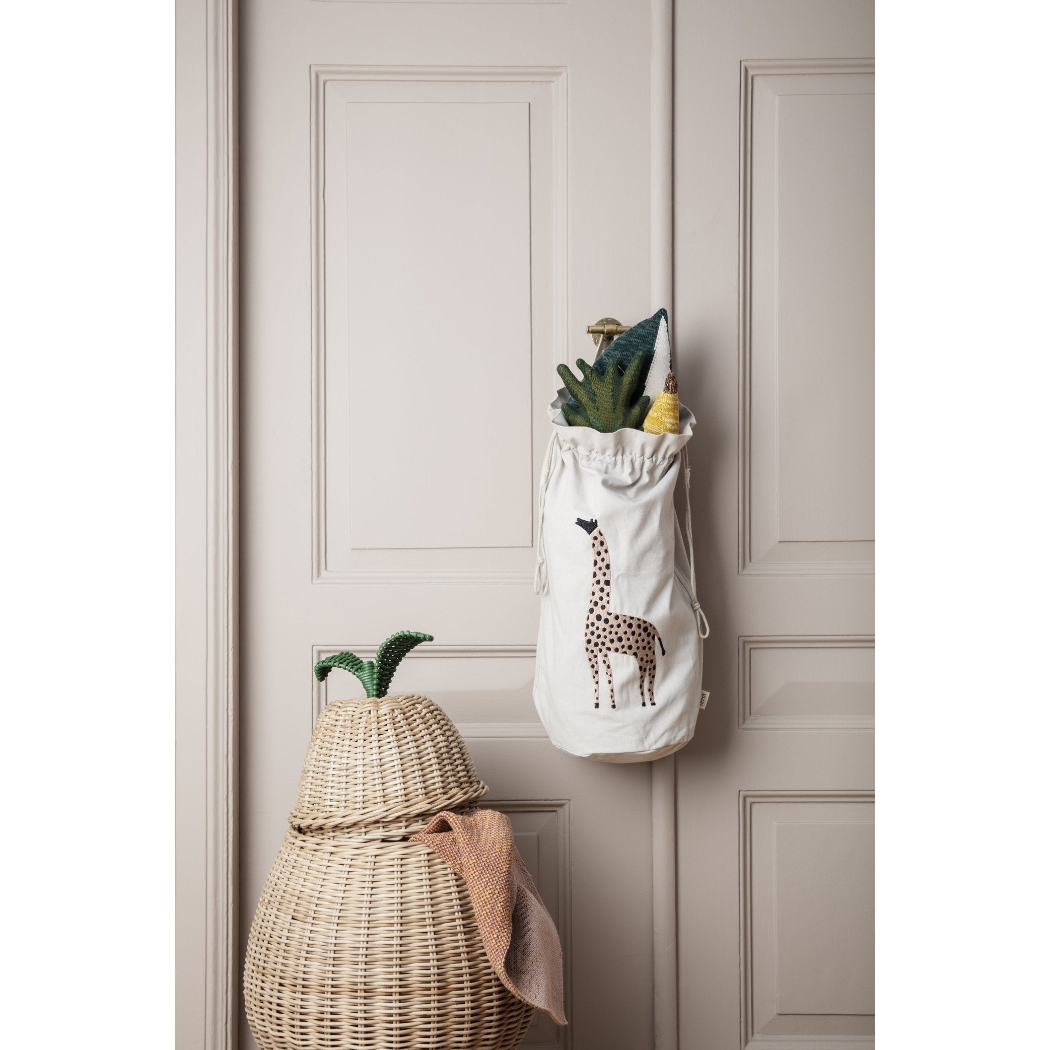 Ferm Living Basket Braided, Pear