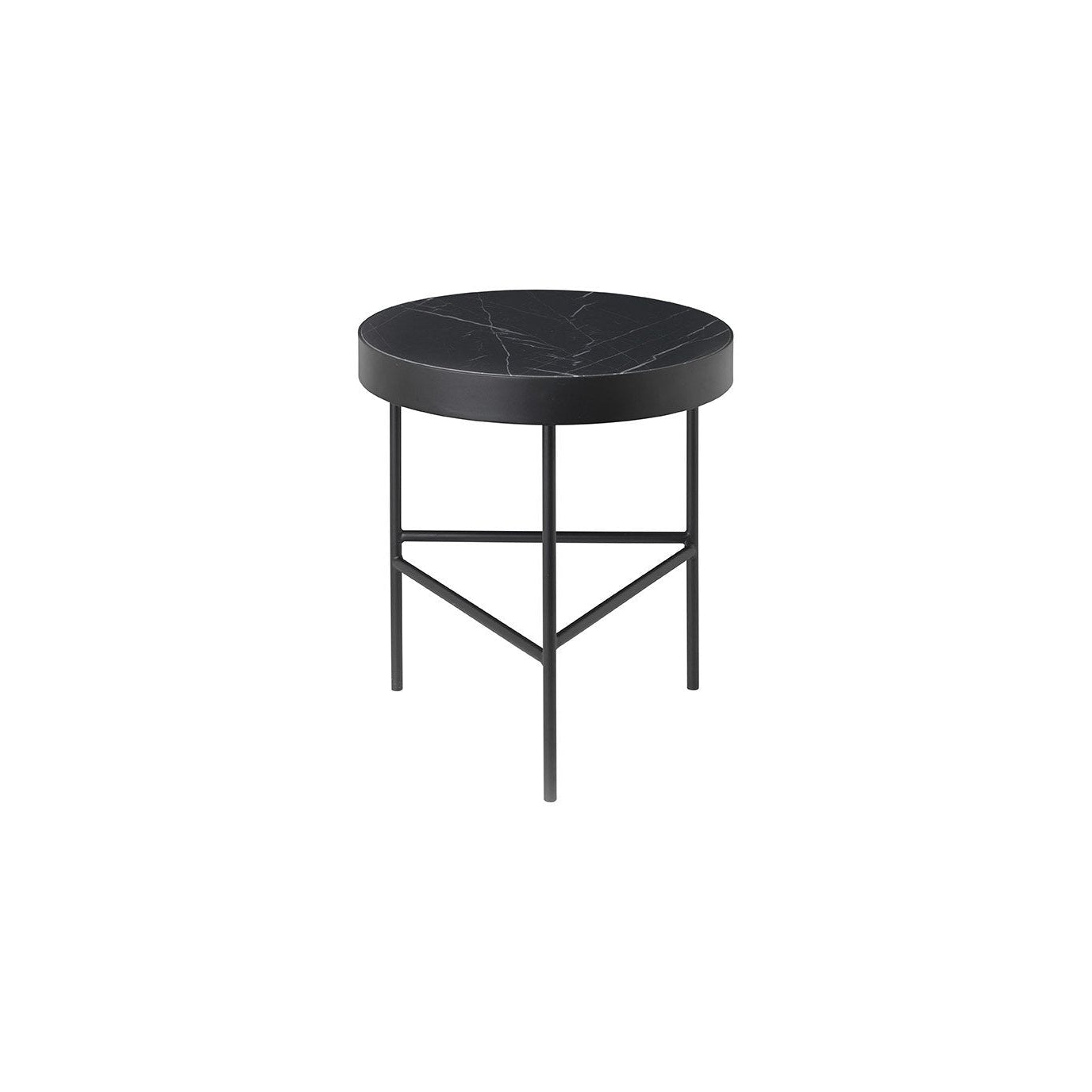 Ferm Living Marble Table Black Marquina, ø40cm