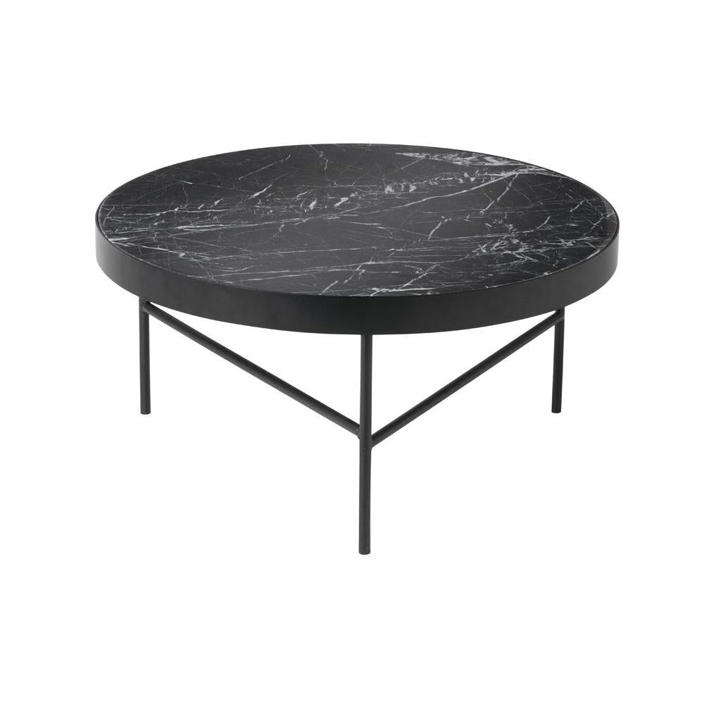 Table en marbre de fermier noir, Ø70cm