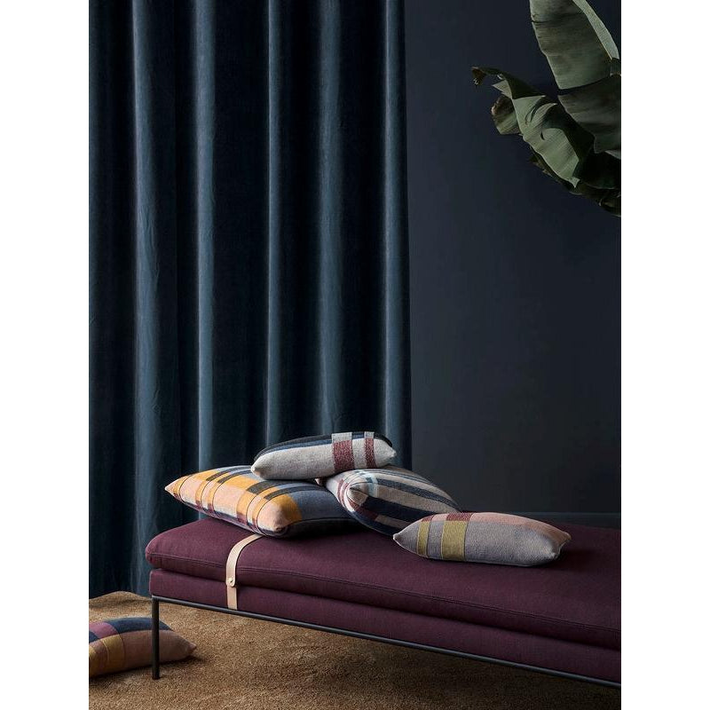 Ferm Living Medley Knit Cushion Dark Blue, 40x25cm