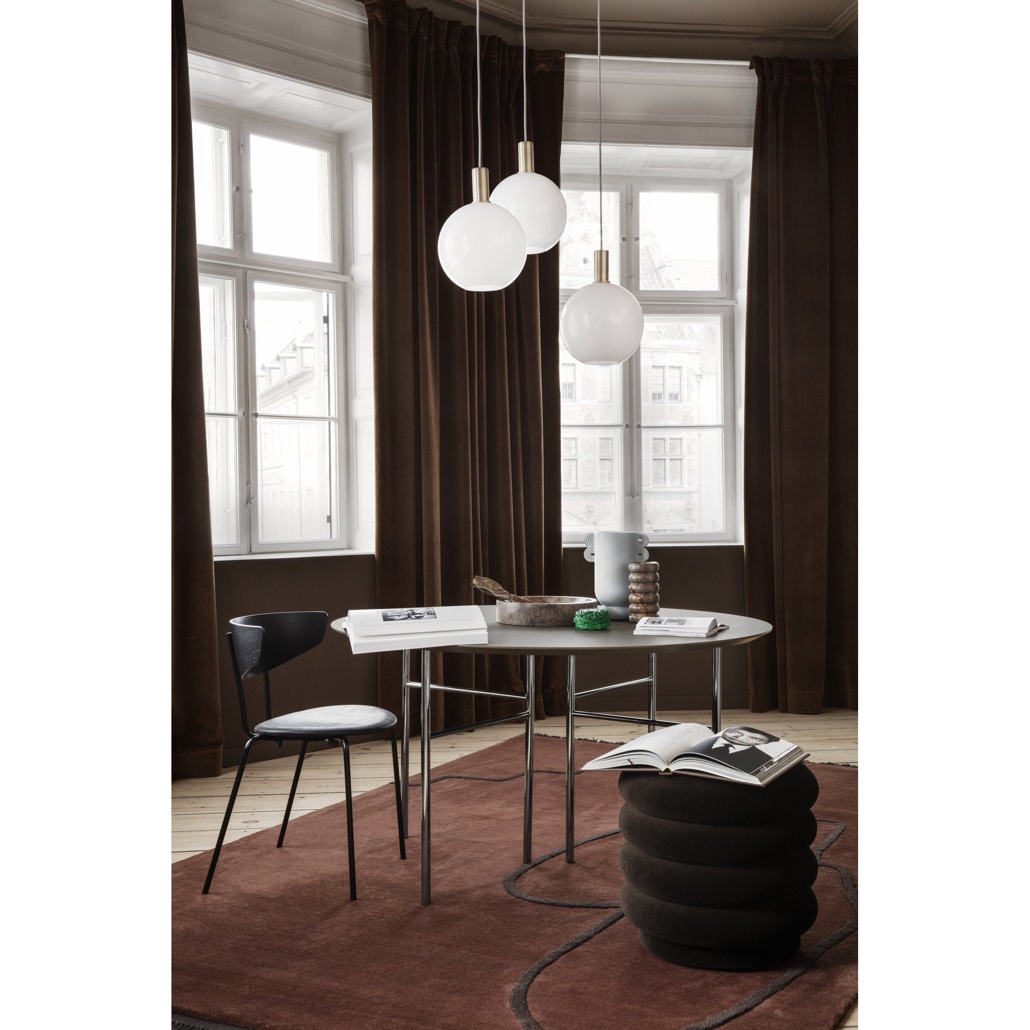 Ferm -Living Mingle Table Top Round Ø 130, chapa negra