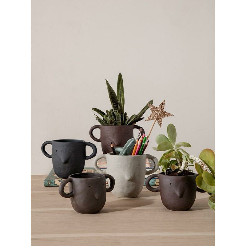 Ferm Living Mus Pot Rotbraun, klein