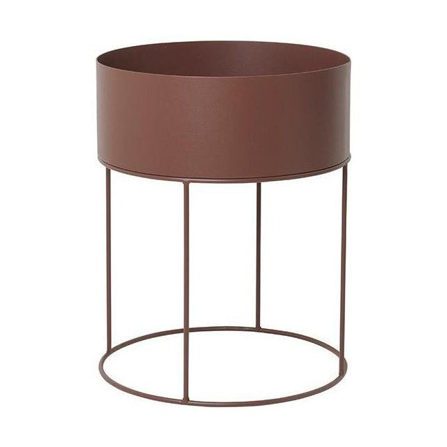 Ferm Living Jardinière Rouge Marron, Ronde