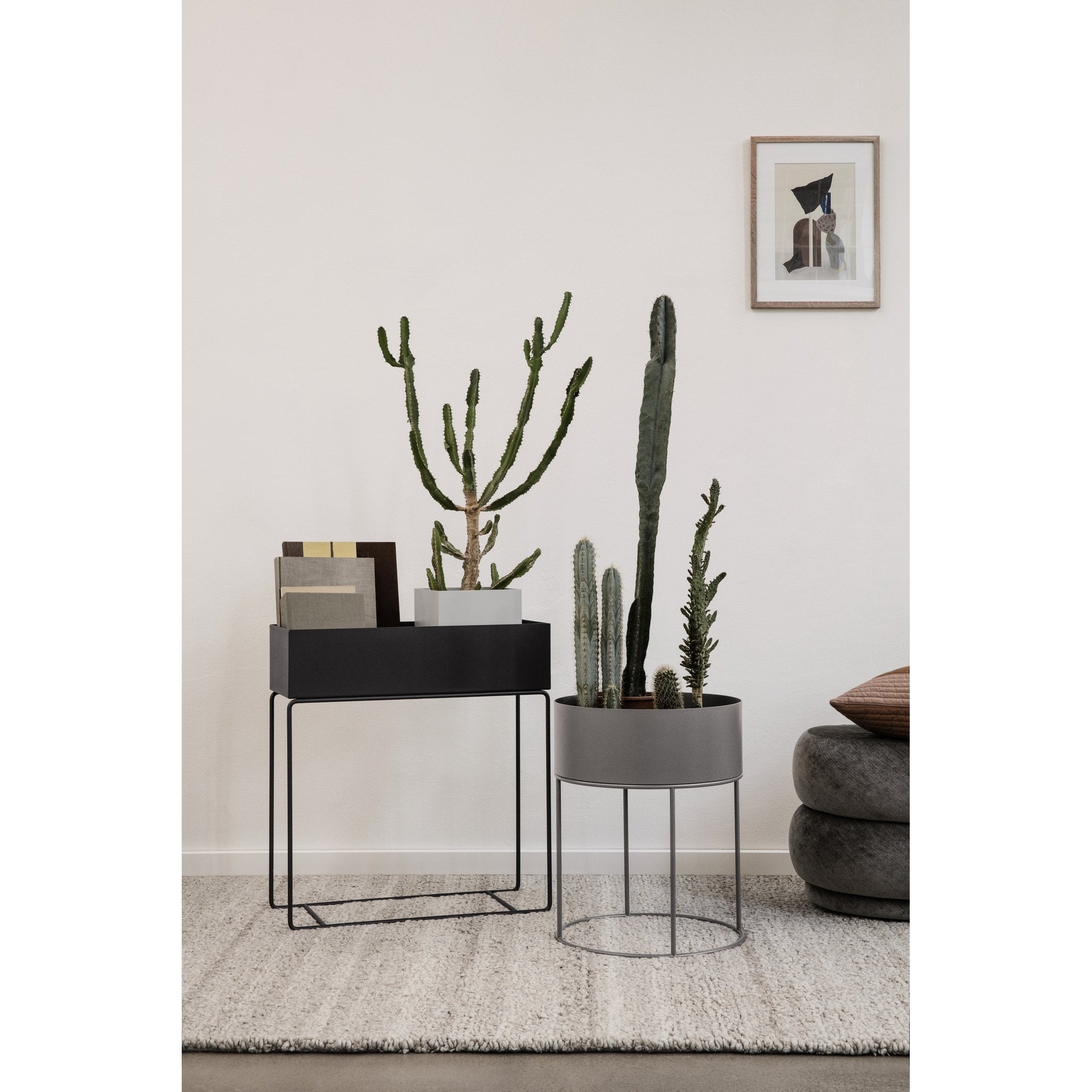 Ferm Living Pouf Oval Stuhlschokolade, mittelgroß