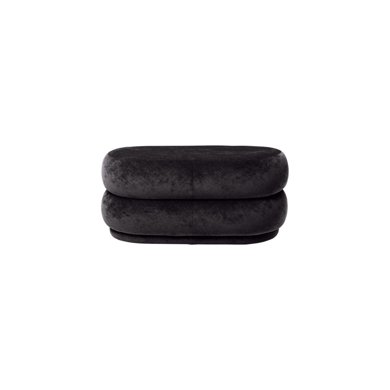 Ferm Living Pouf Oval Stool Fadet Velvet Mocca 6, Medium