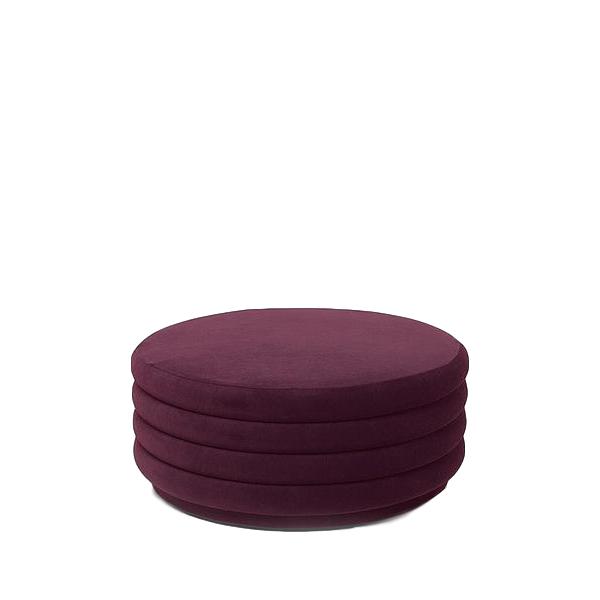 Ferm Living Pouf Tabouret Rond Bordeaux, ø90cm