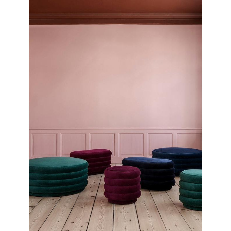 Ferm Living Pouf Round Stuhl Bordeaux, Ø90 cm