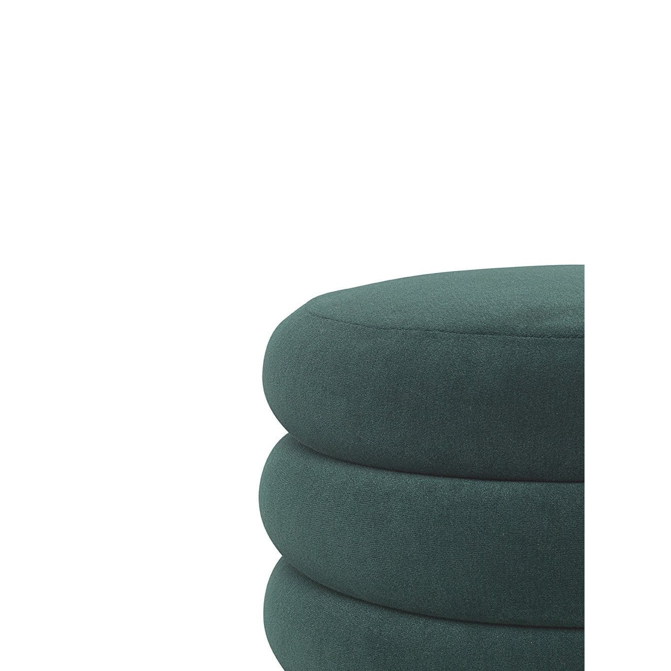 Ferm Living Pouf Round Stuhl dunkelgrün, Ø42 cm