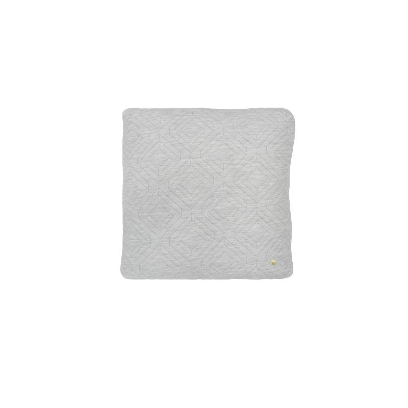 Ferm Living Quilt Cushion cinza claro, 45 x 45 cm