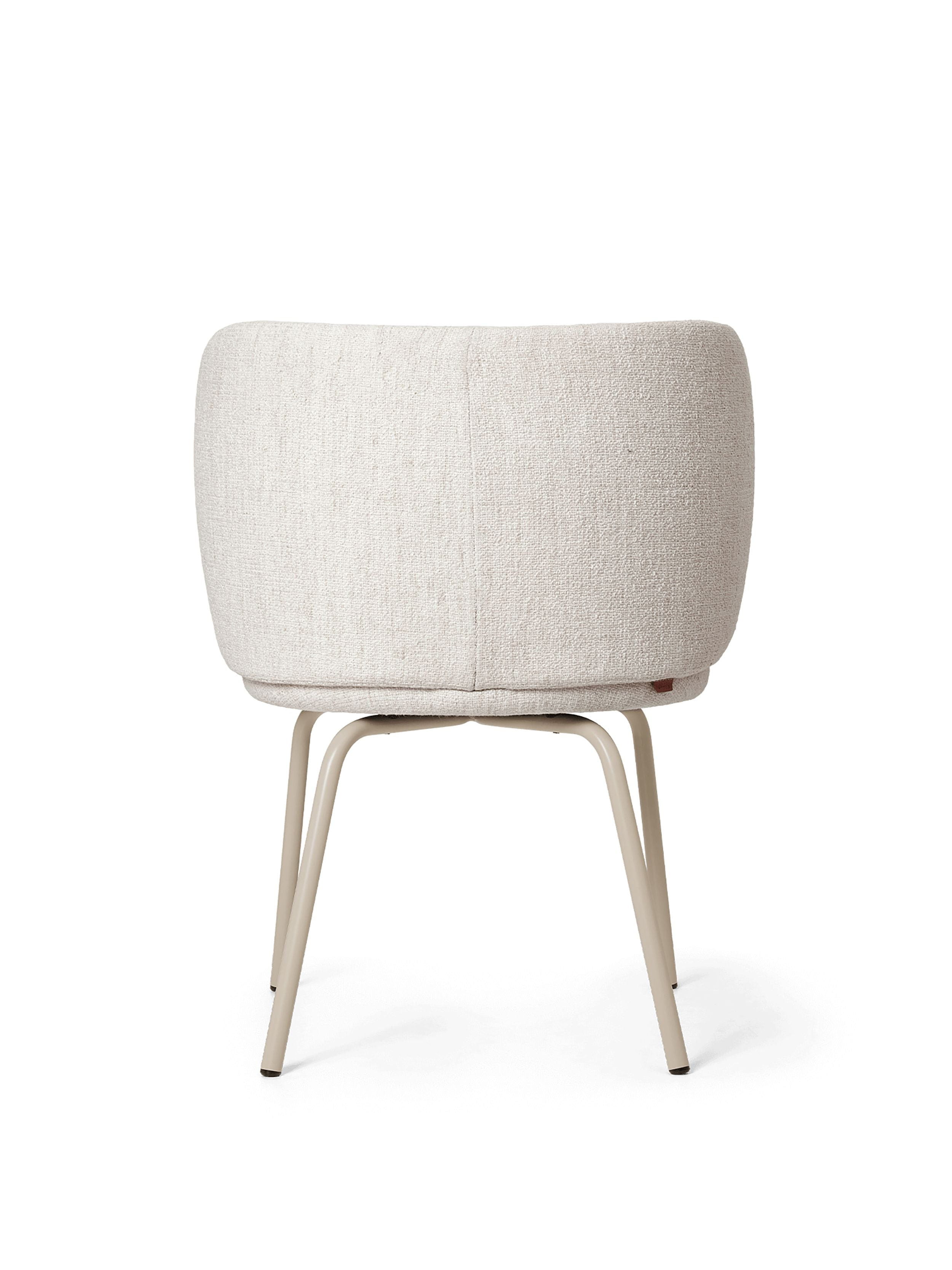 Ferm Living Rico Essstuhl Bouclé, aus Weiß/Beige