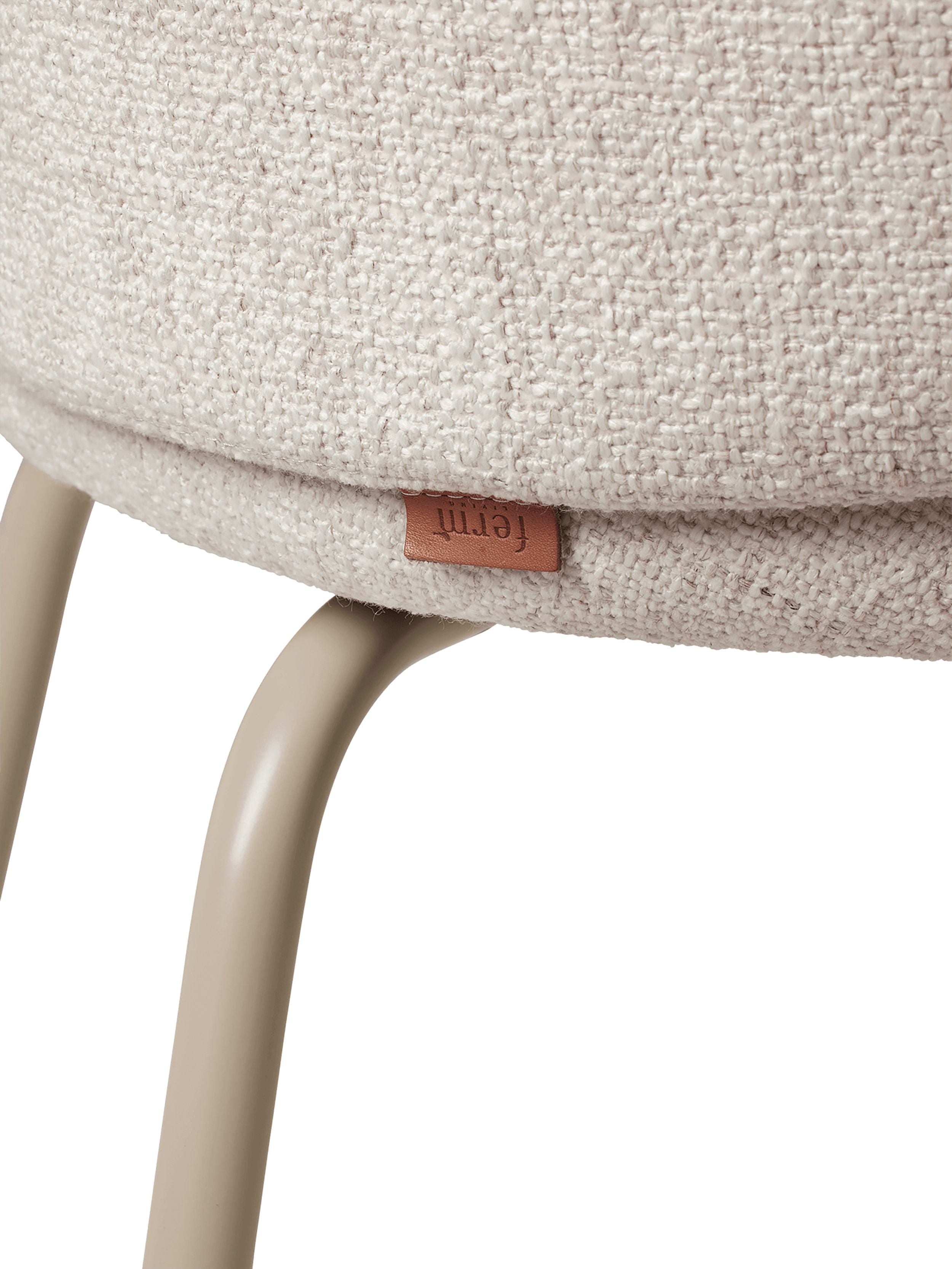 Ferm Living Rico - Chaise de salle à manger Bouclé, blanc cassé/beige