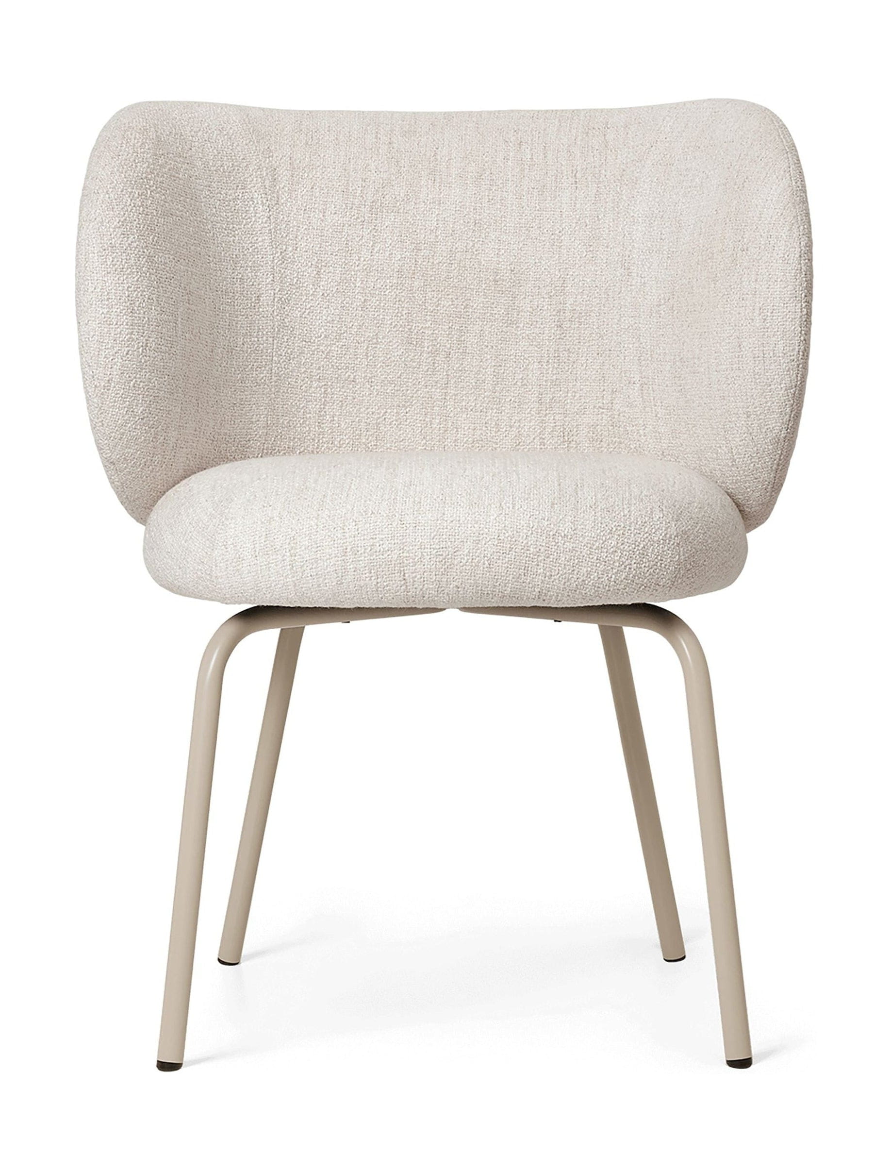 Ferm Living Rico - Chaise de salle à manger Bouclé, blanc cassé/beige