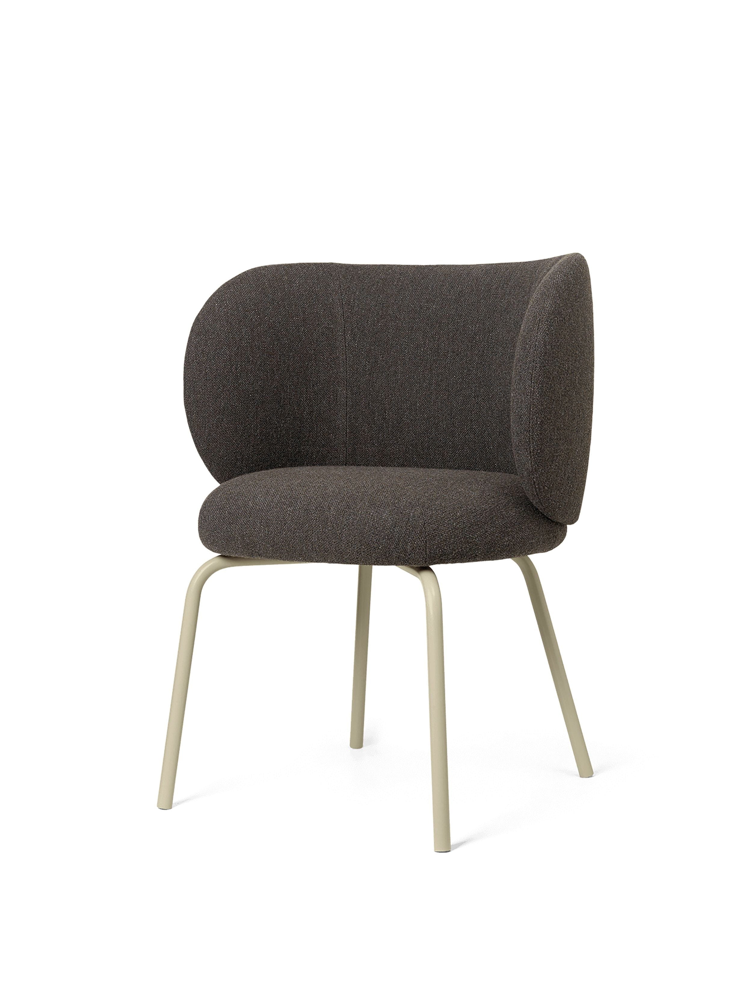 Ferm Living Rico - Chaise de salle à manger Hallingdal, gris foncé/beige