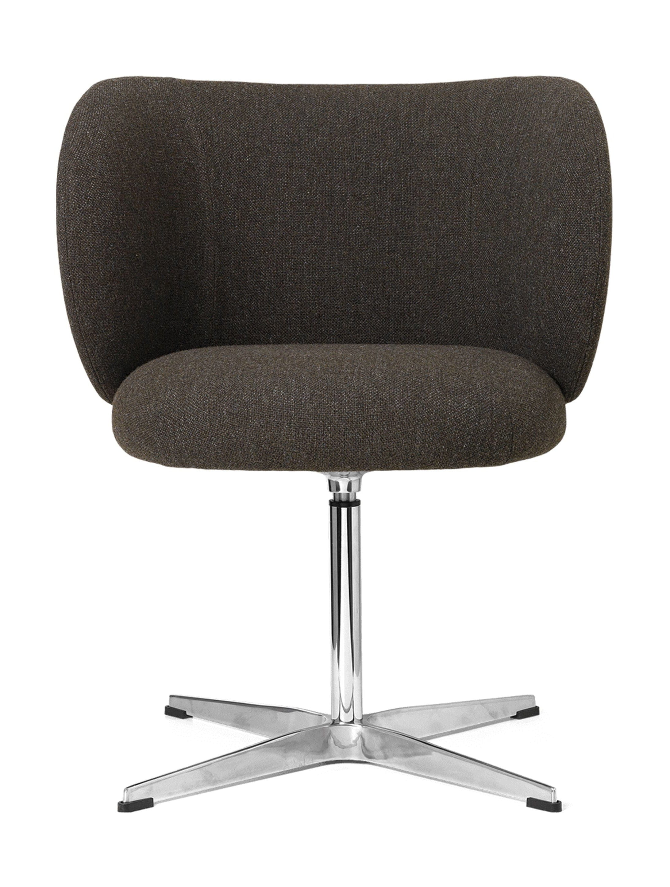 Ferm Living Rico Silla de comedor con hilingdal de articulación giratoria, gris oscuro/cromo